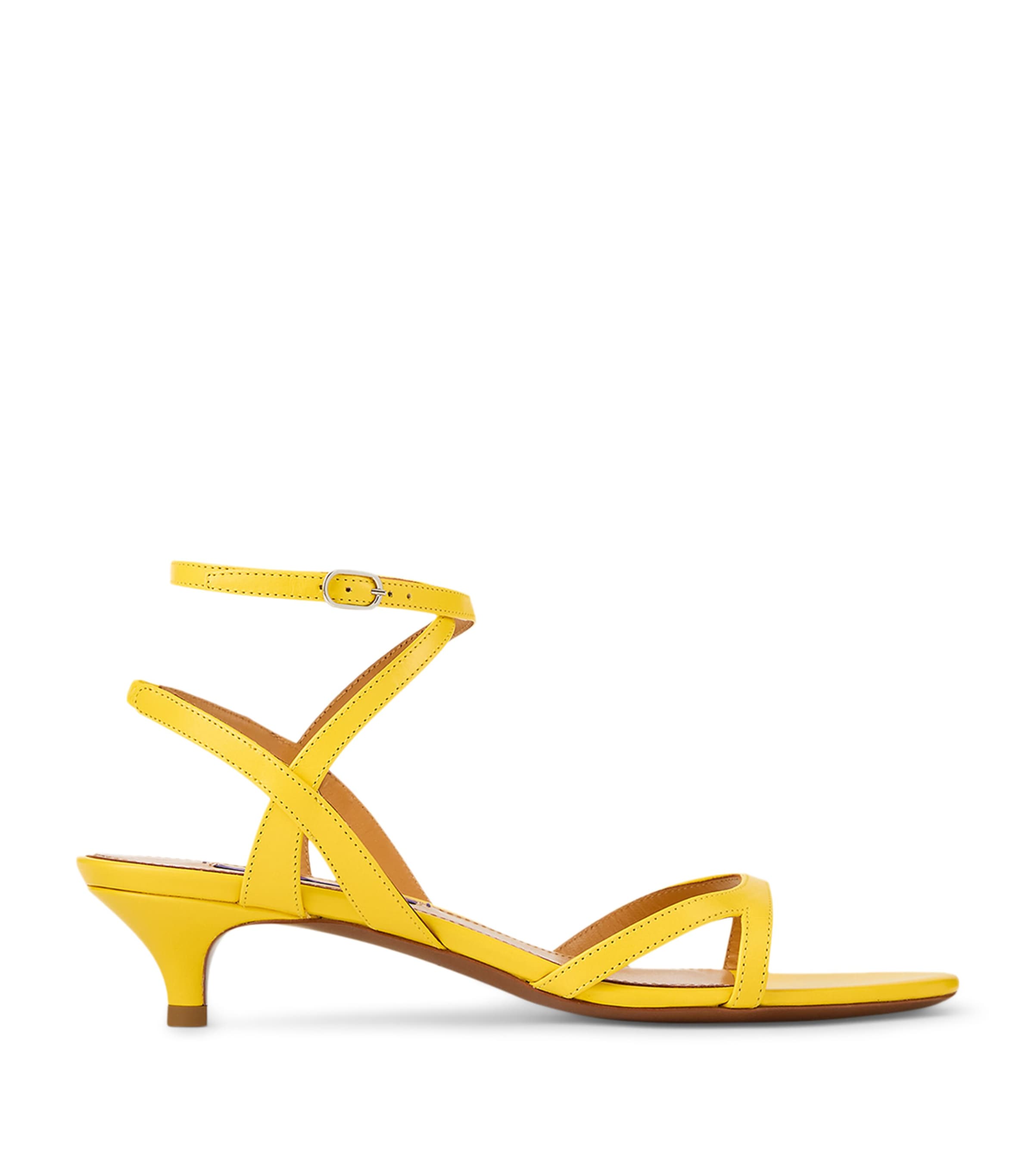 Calfskin Clarke Heeled Sandals 35 YELLOW Image 1