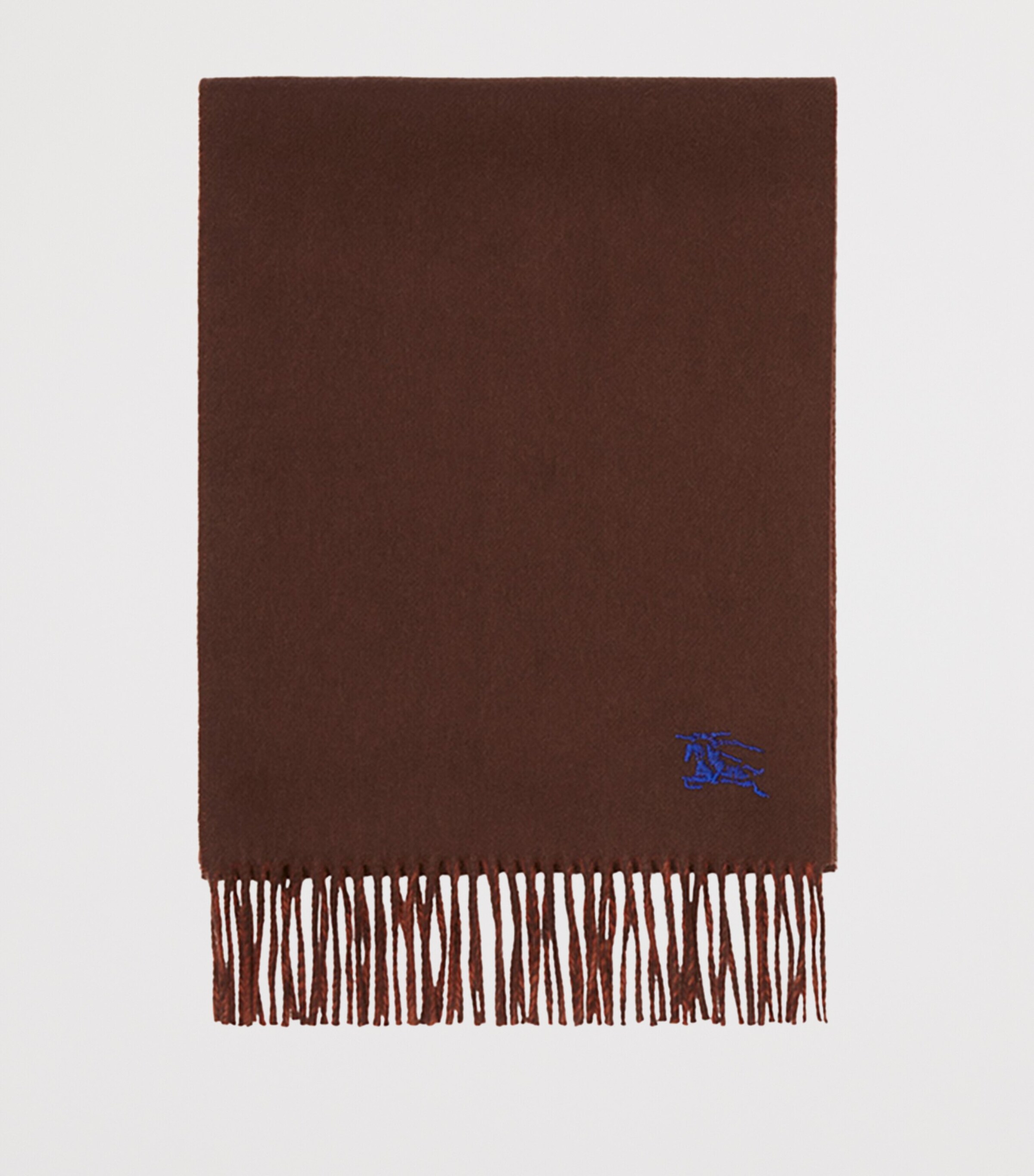 Cashmere Reversible EKD Scarf TREACLE BROWN/BRICK Image 3