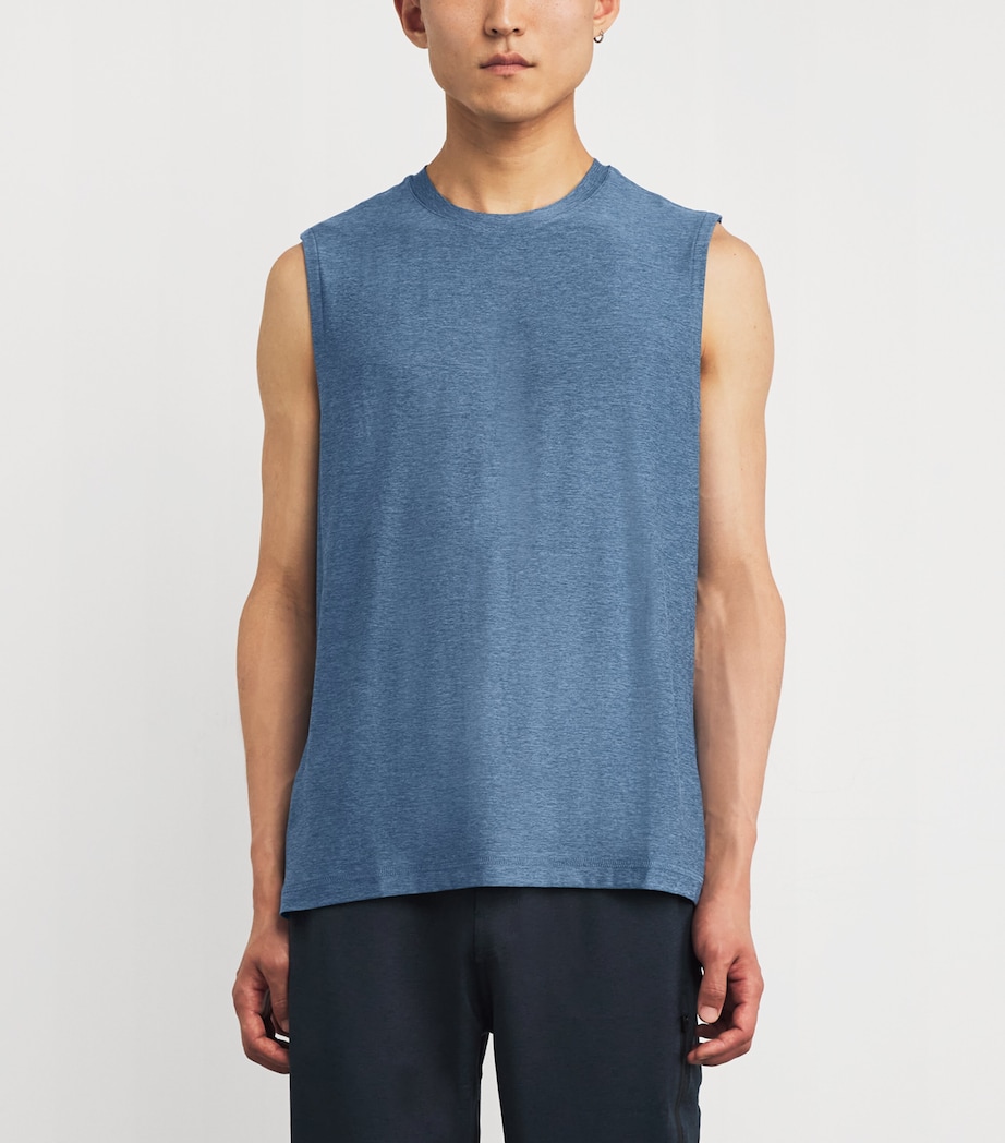 Strato Muscle Tank Top HPB-POOL BLU HEATHER Image 3
