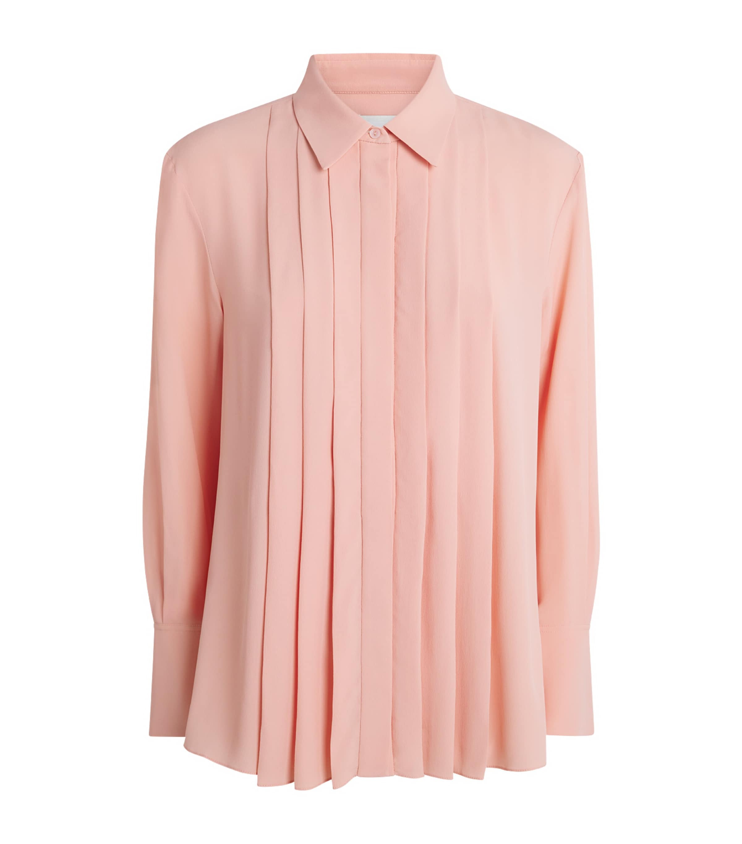 ERDEM CREPE DE CHINE PLEATED SHIRT 