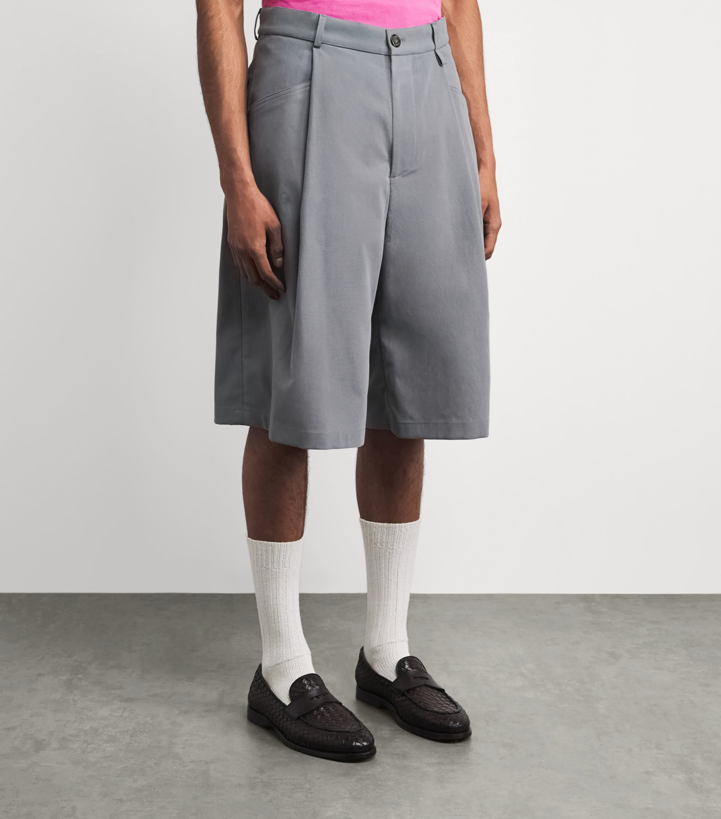 Willy Chavarria Mens Chilango Shorts Concrete Image 4