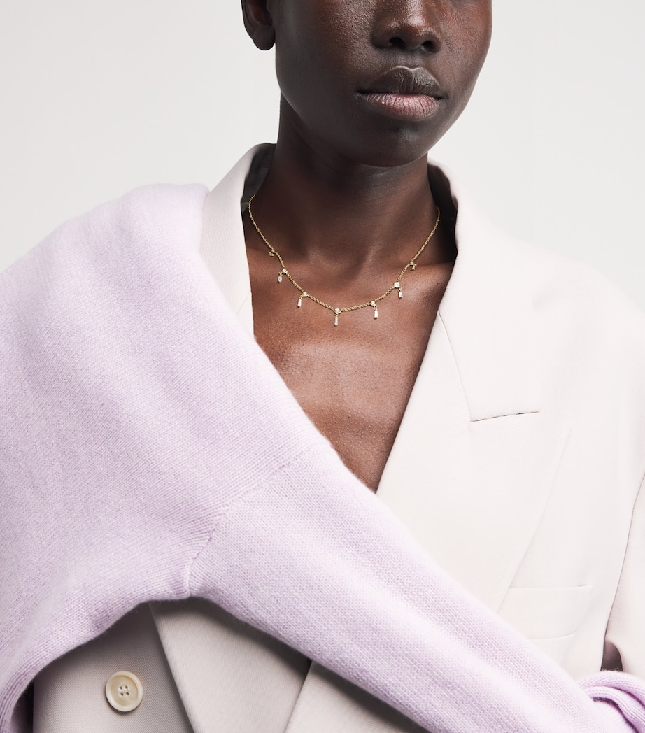 Yellow Gold and Diamond Shaker Necklace YELLOW GOLD Image 2