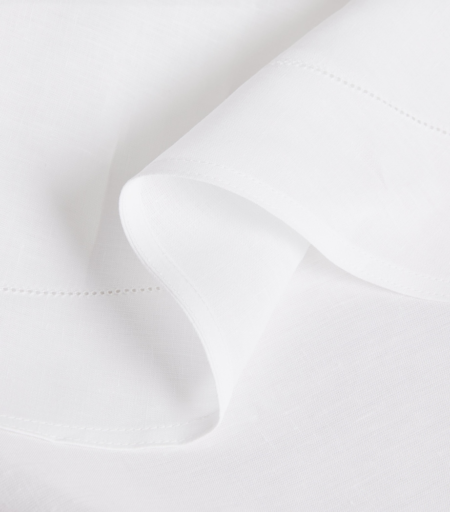 Hemstitch Edge Tablecloth (183cm x 274cm) WHITE Image 4