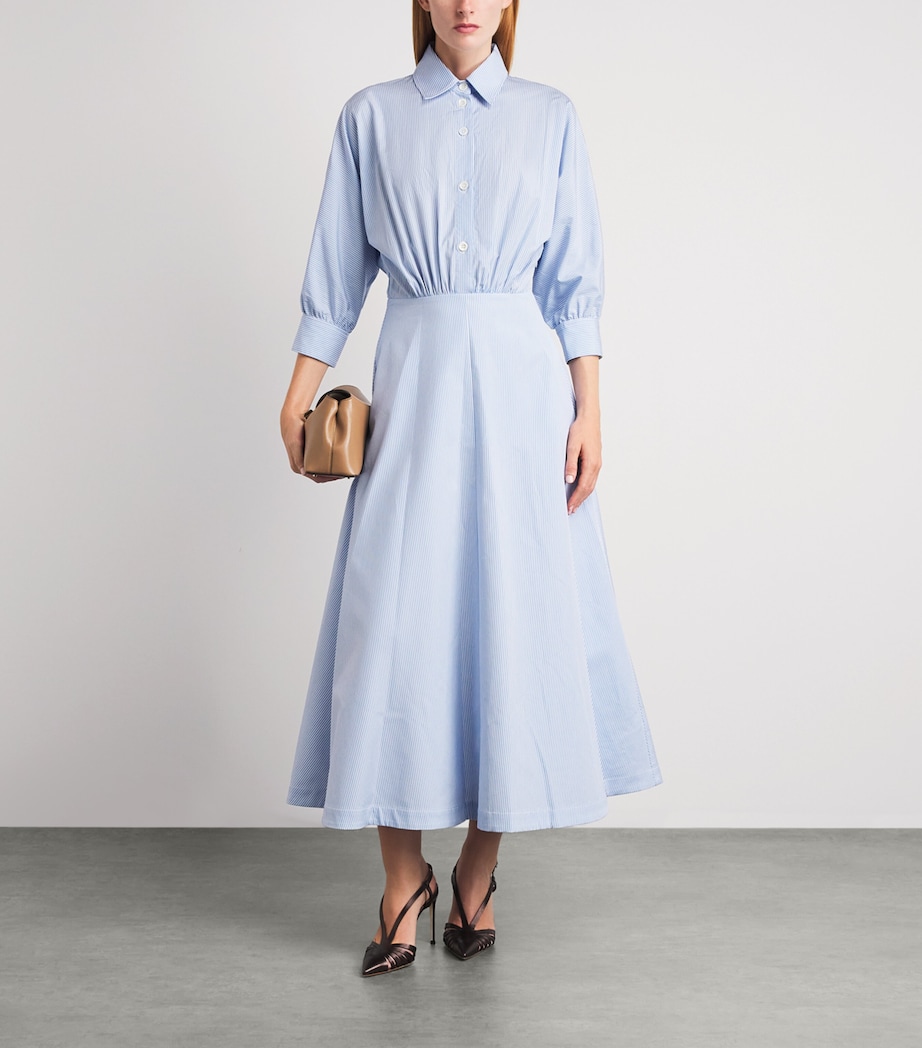 Altuzarra Womens Cotton Stripe Eleanor Maxi Shirt Dress Strp Image 2