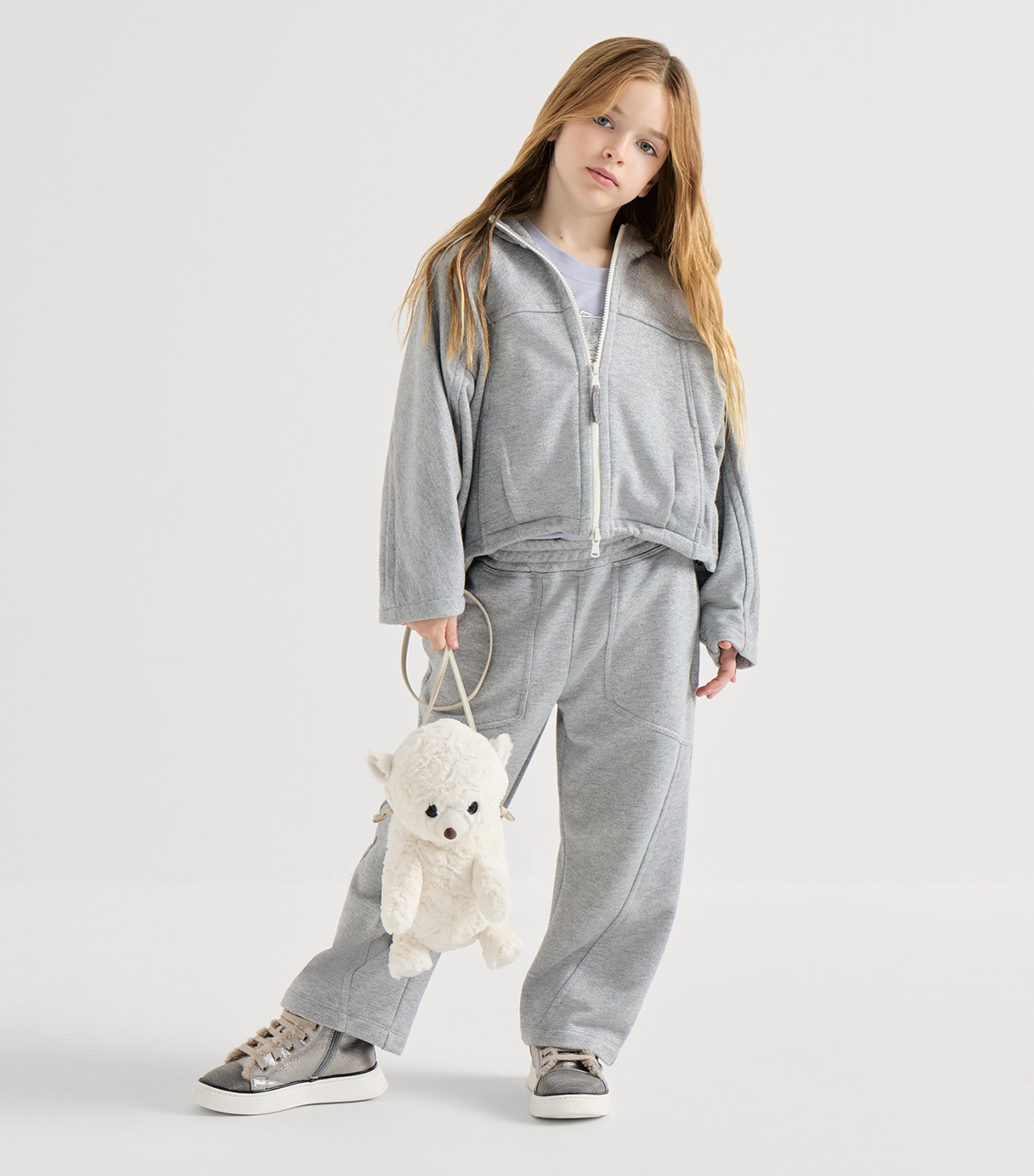 Brunello Cucinelli Kids Sparkling French Terry Track Trousers (4-6 Years) — foto 2