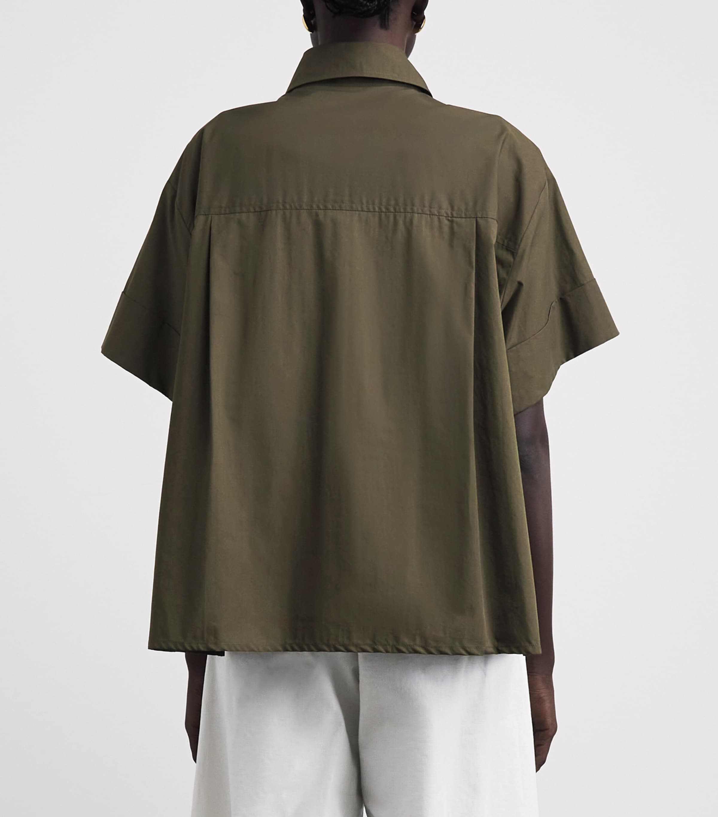 Joseph Womens Cotton Poplin Justo Shirt Palm Leaf Image 5