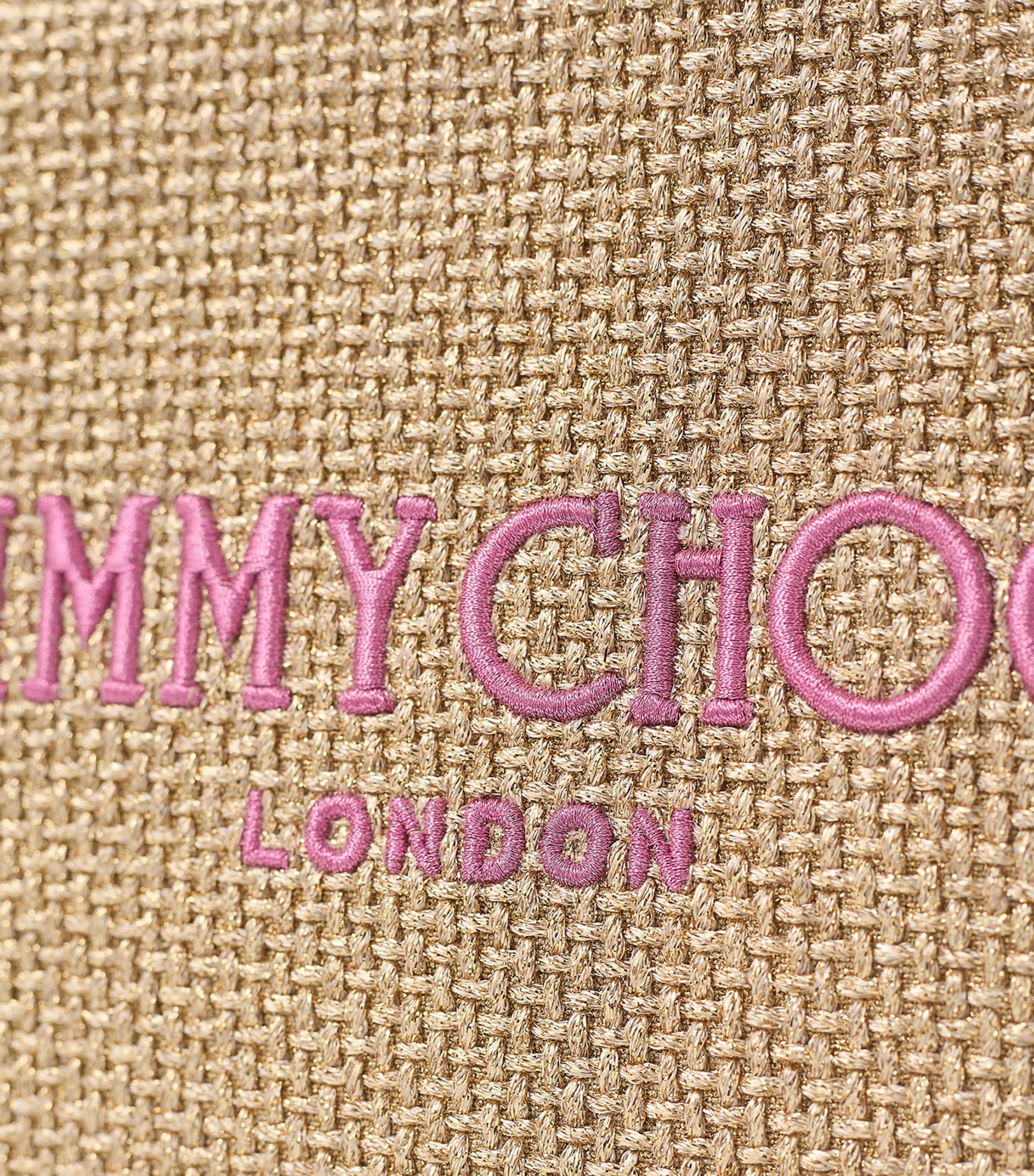 Raffia Zip-Up Pouch GOLD/FUCHSIA/LIGHT G Image 3