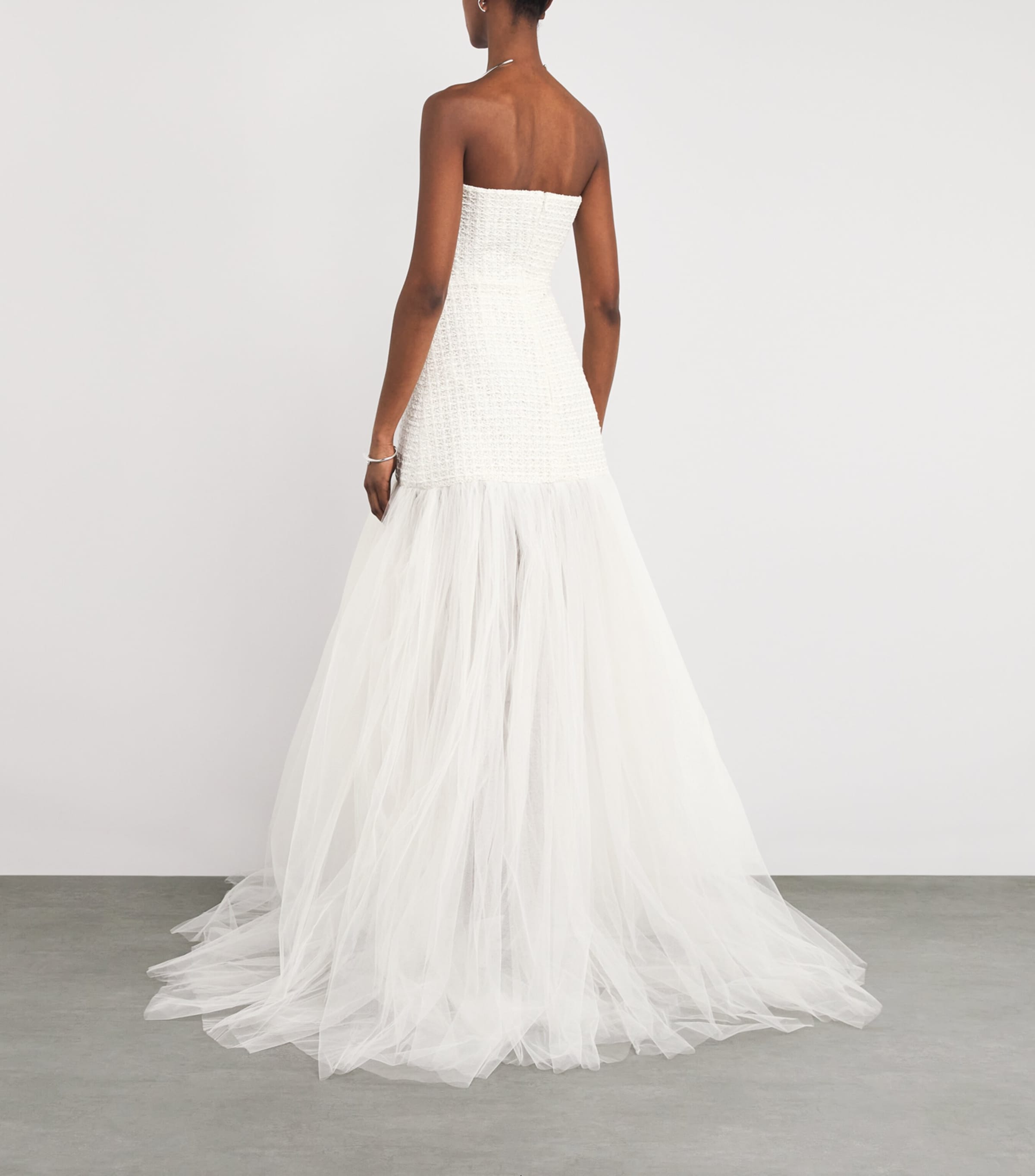 Strapless Entre Deux Gown WHITE Image 3