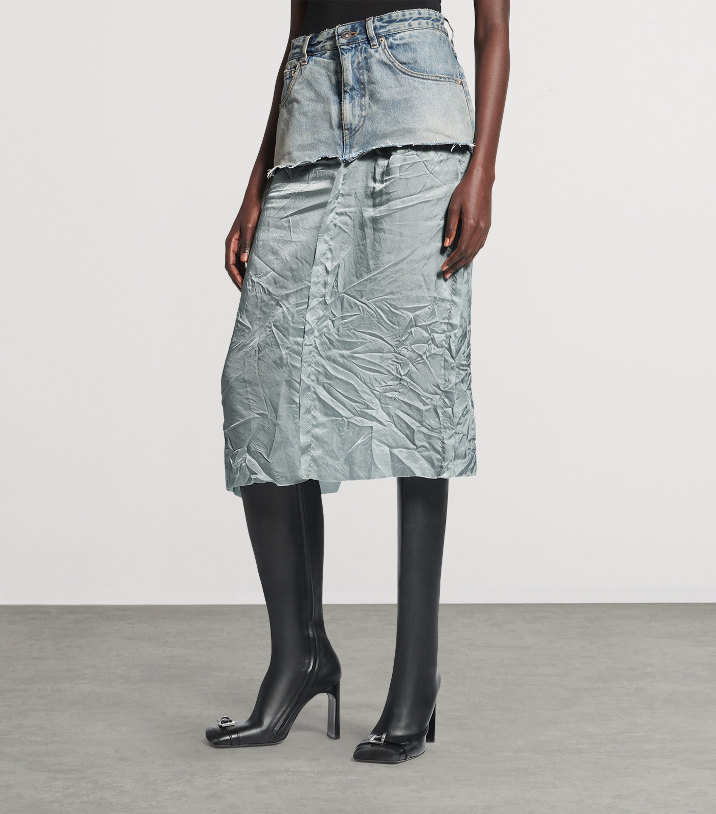 ●送料込●BALENCIAGA●Cargo Midi Denim Skirt Balenciaga Distressed Denim Midi Skirt | Harrods US