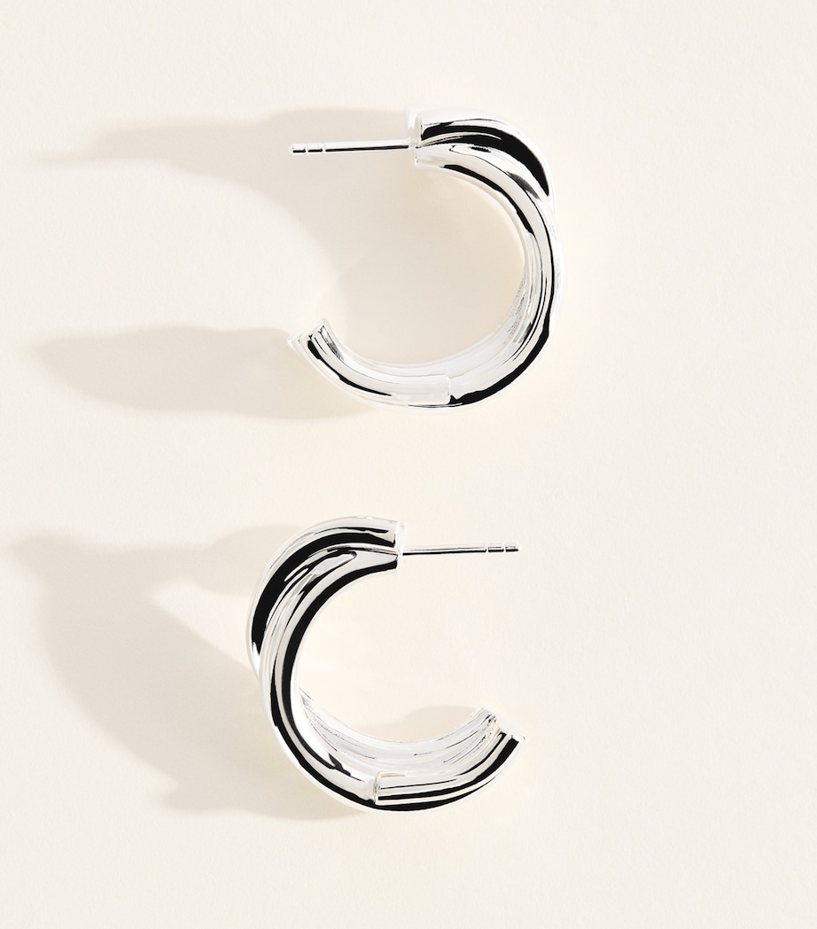 Completedworks Silver-Plated Irregular Hoop Earrings Silver Plated Image 5