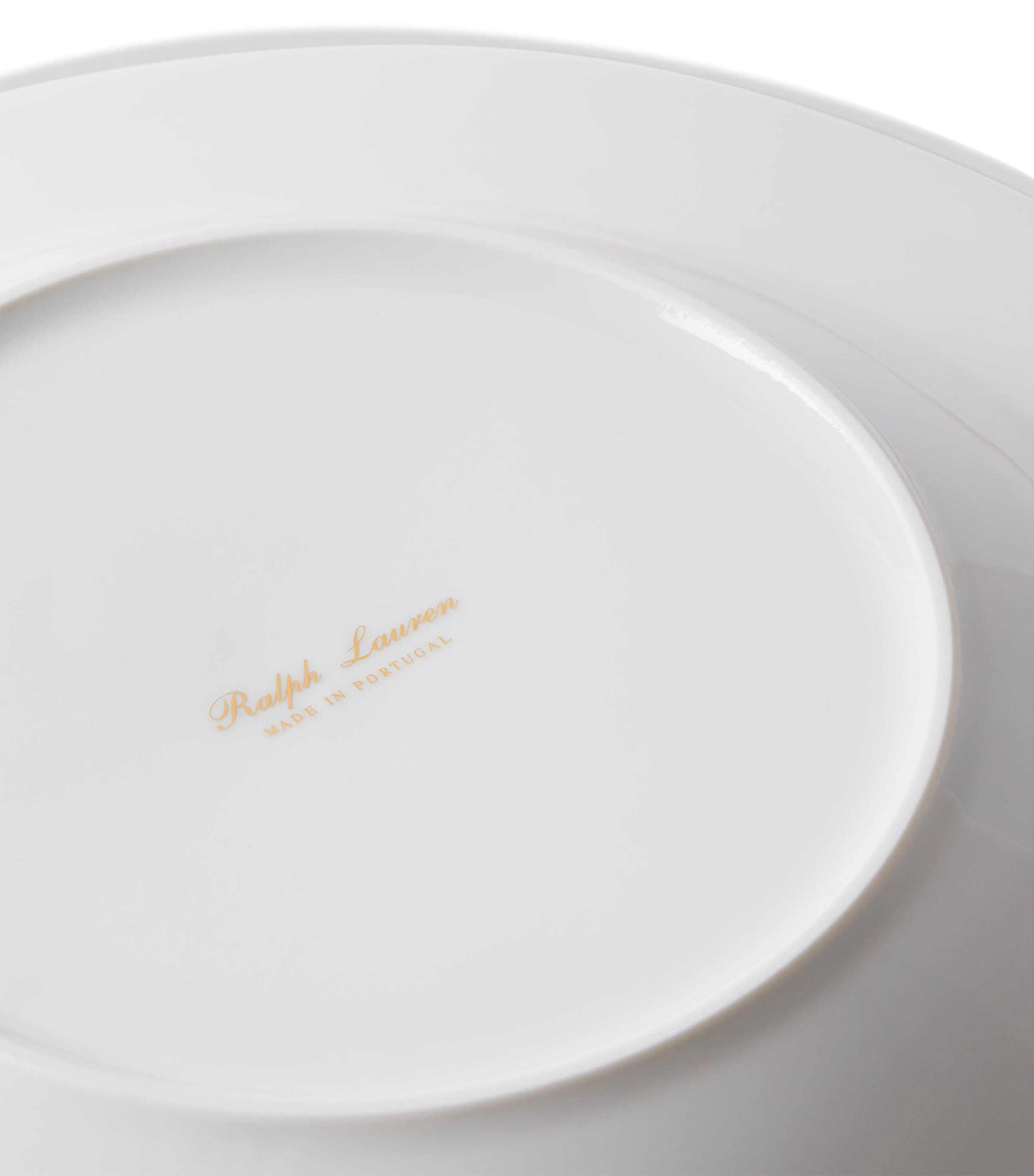 Ralph Lauren Home Porcelain Wilshire Soup Bowl (23cm) Gold/white Image 5