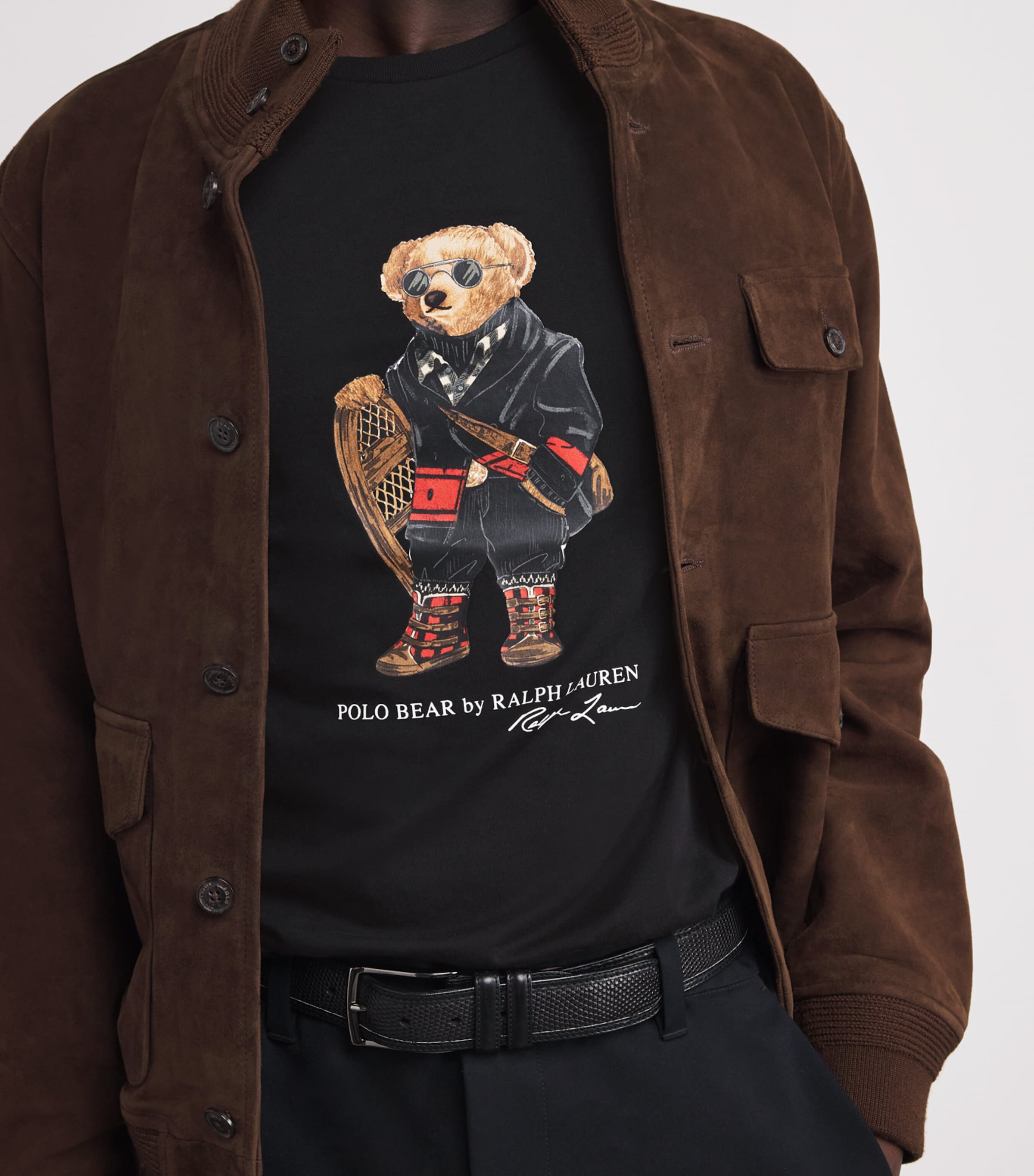 Cotton Holiday Bear T-Shirt BLACK Image 6