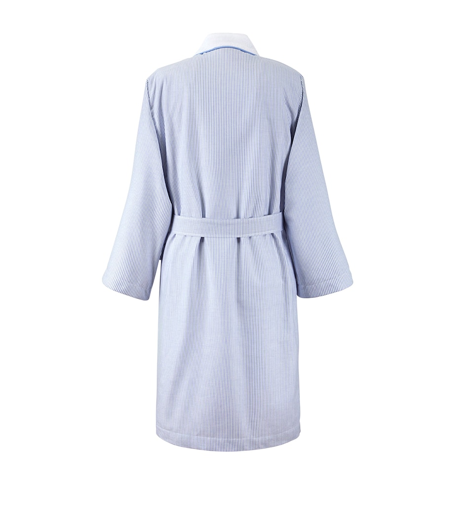 Cotton Stripe Polo Pony Robe BLUE Image 4