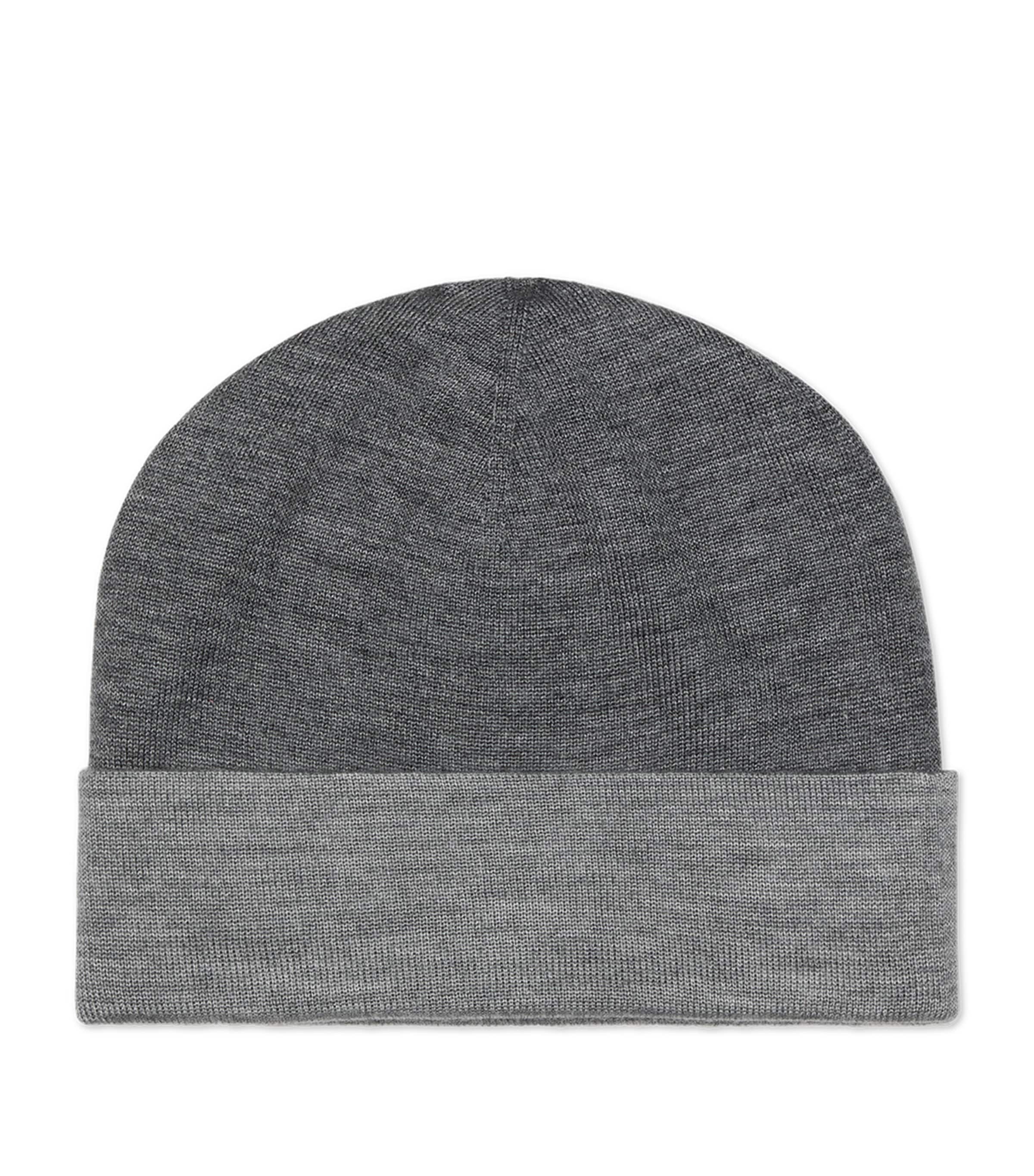 Brunello Cucinelli Cashmere-silk Knitted Beanie In Gray