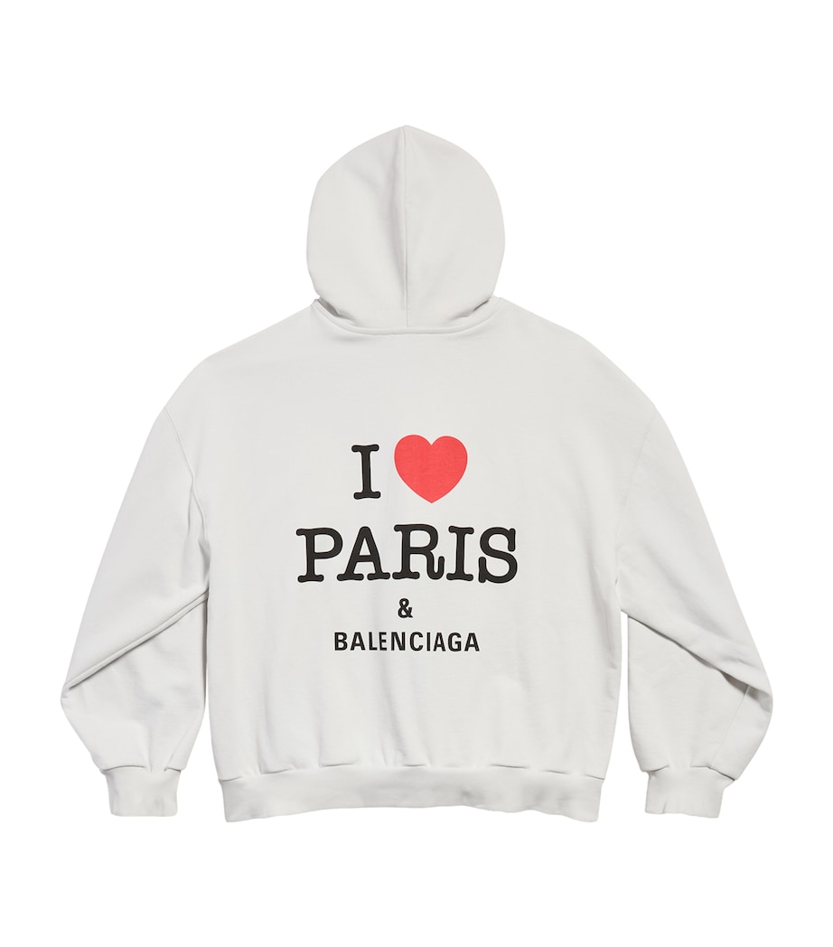 Balenciaga Womens I Love Paris Zip-Up Hoodie Image 2