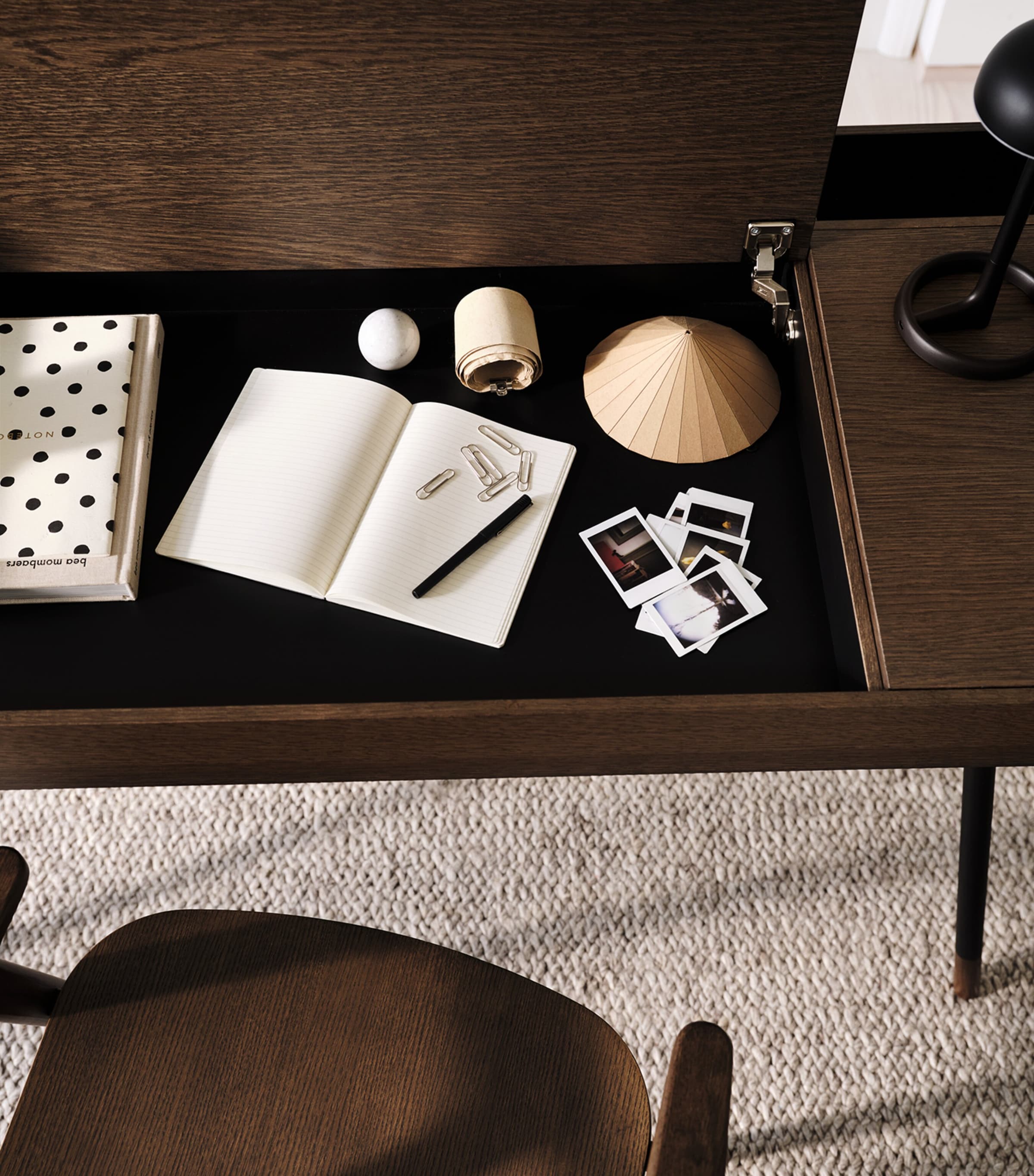 BoConcept Oak Cupertino Desk Drk Oak / Matt Blk Image 4