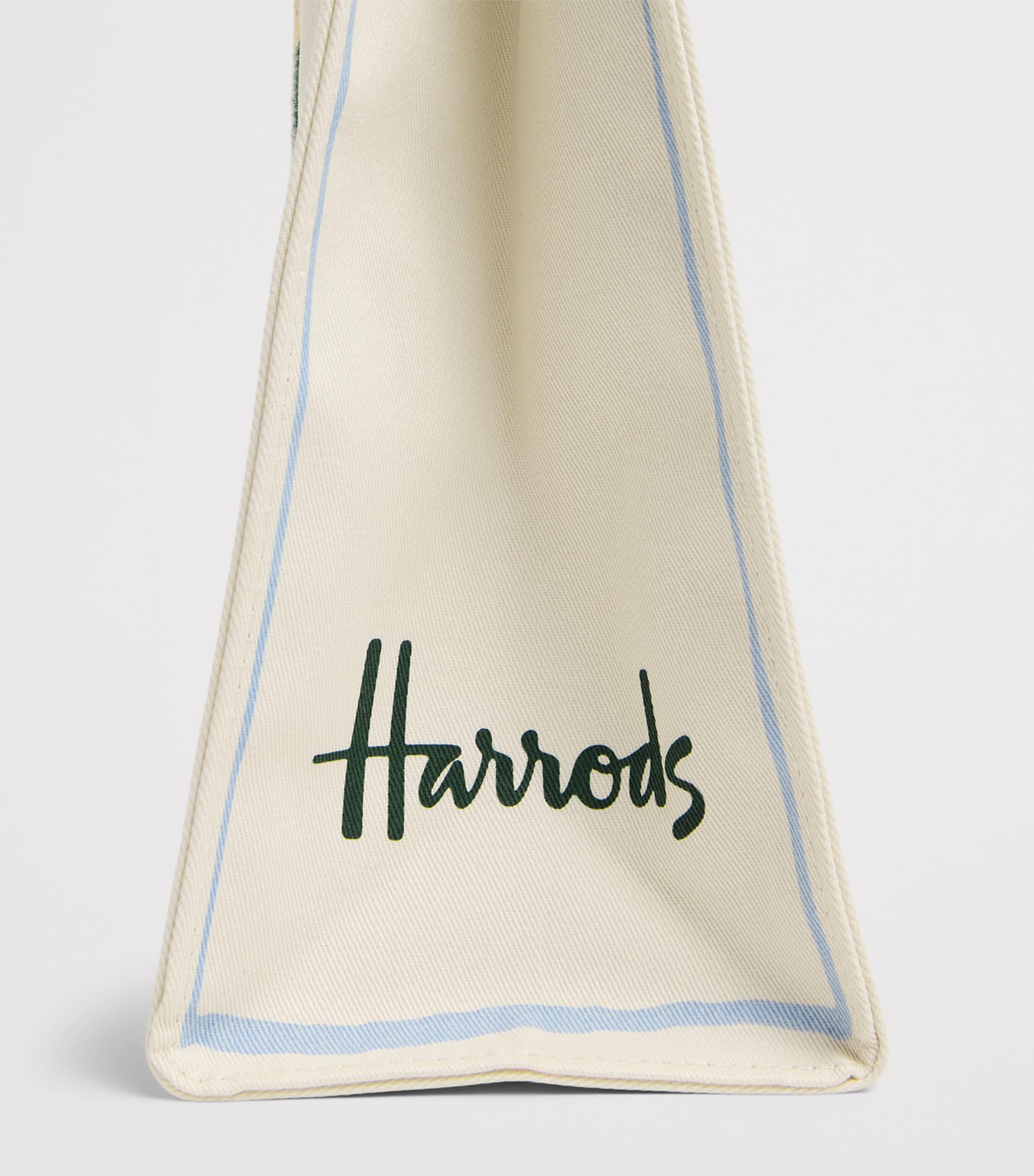 Harrods Small Canvas City Stories Tote Bag Ivory Image 3