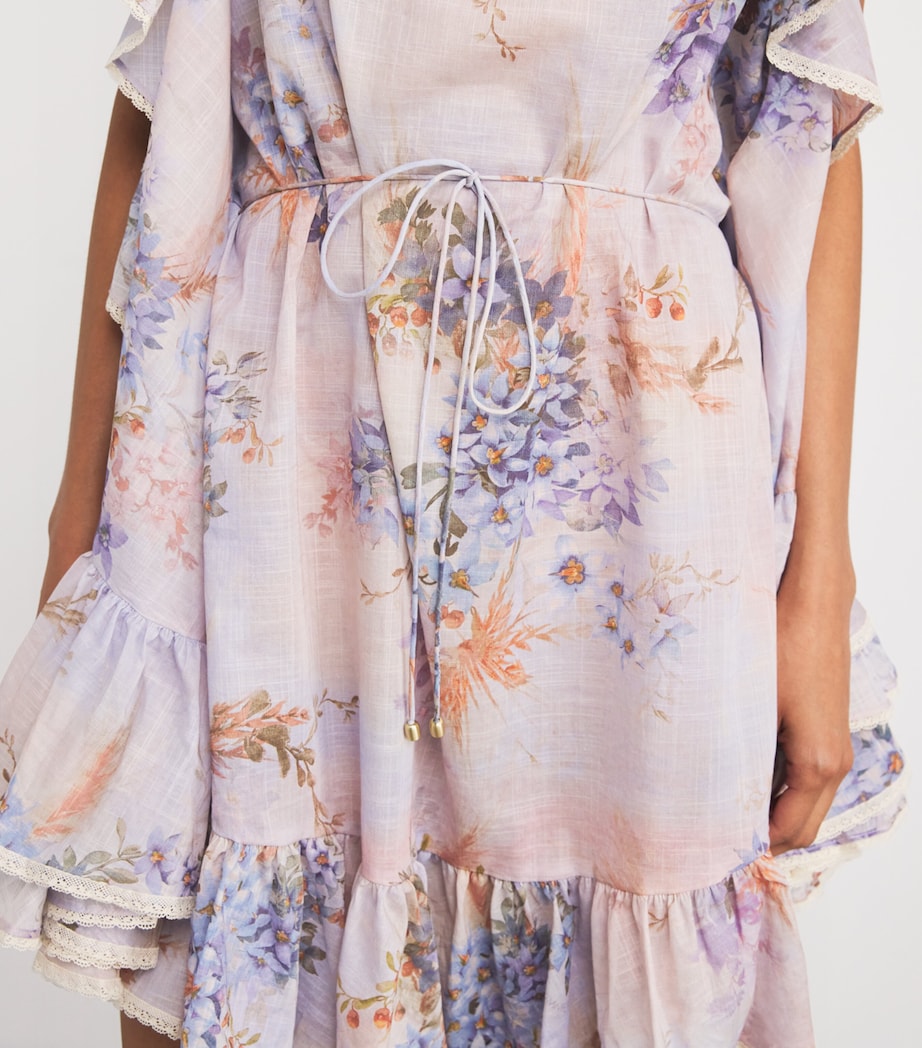 Cotton Floral Ruffle Cascadian Mini Dress LILBOTFLO Image 6