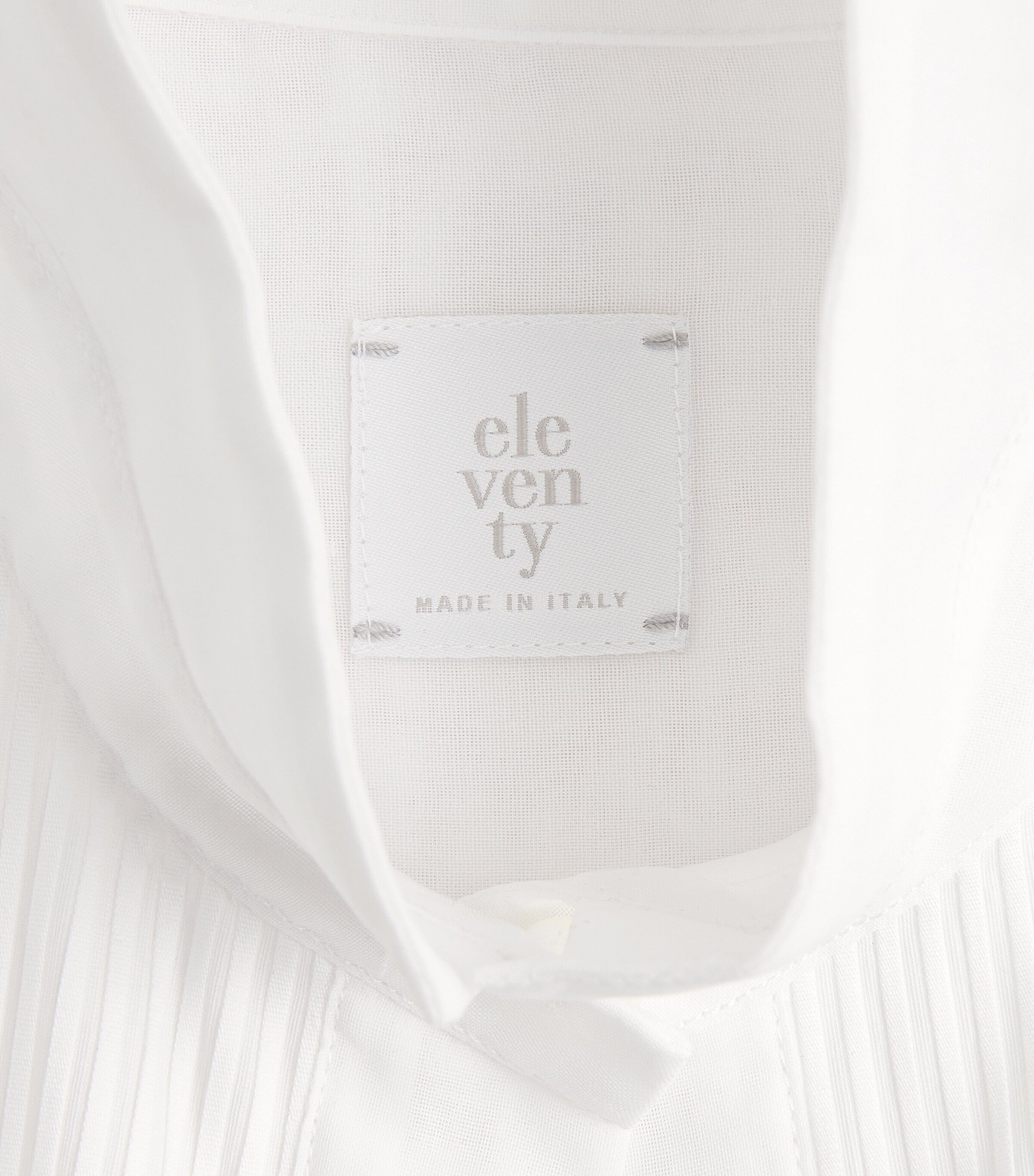 Eleventy Womens Cotton Longline Dress Shirt Bianco Image 6