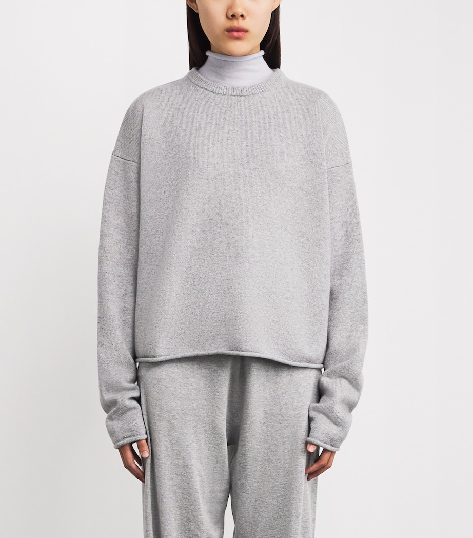 Cashmere-Blend No.426 Comfy Sweater GREY Image 3