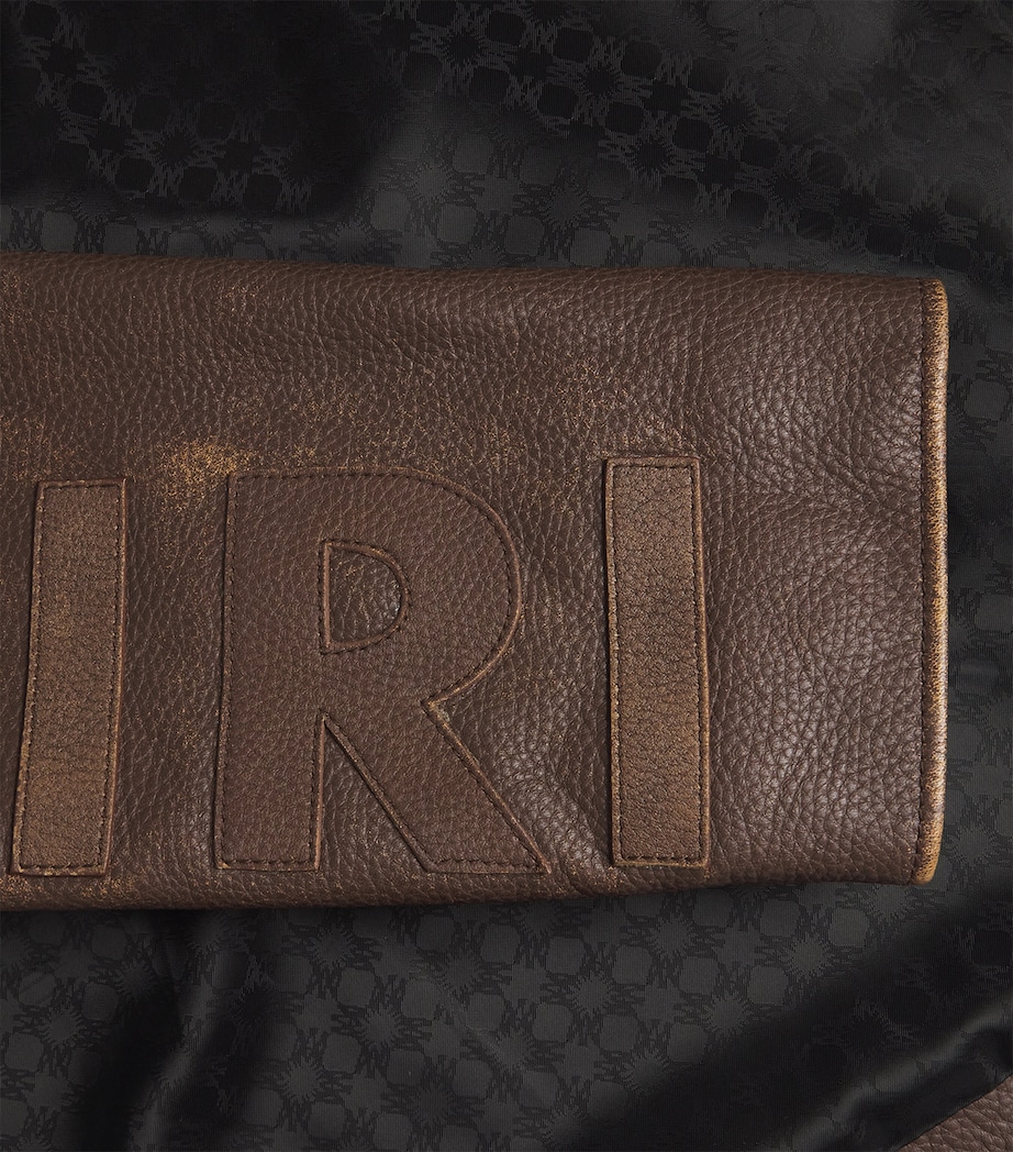 Leather Patch Racer Jacket WALNUT BROWN Image 5