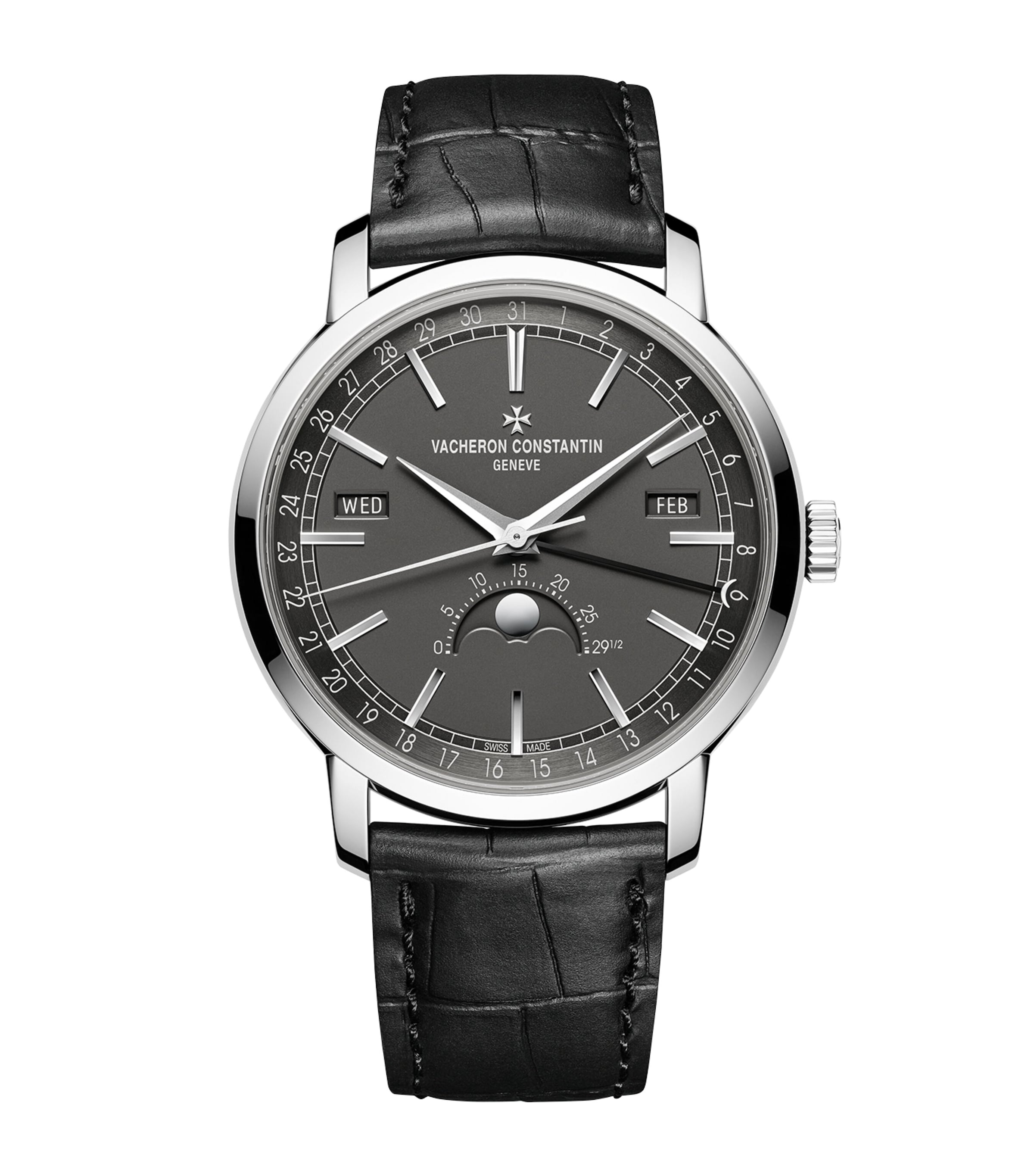 Vacheron Constantin White Gold Traditionelle Complete Calendar Watch 41mm White Gold Image 1