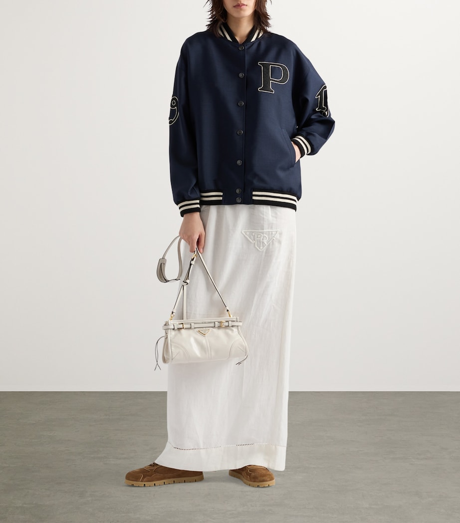 Mohair-Wool Bomber Jacket F0124 Image 2