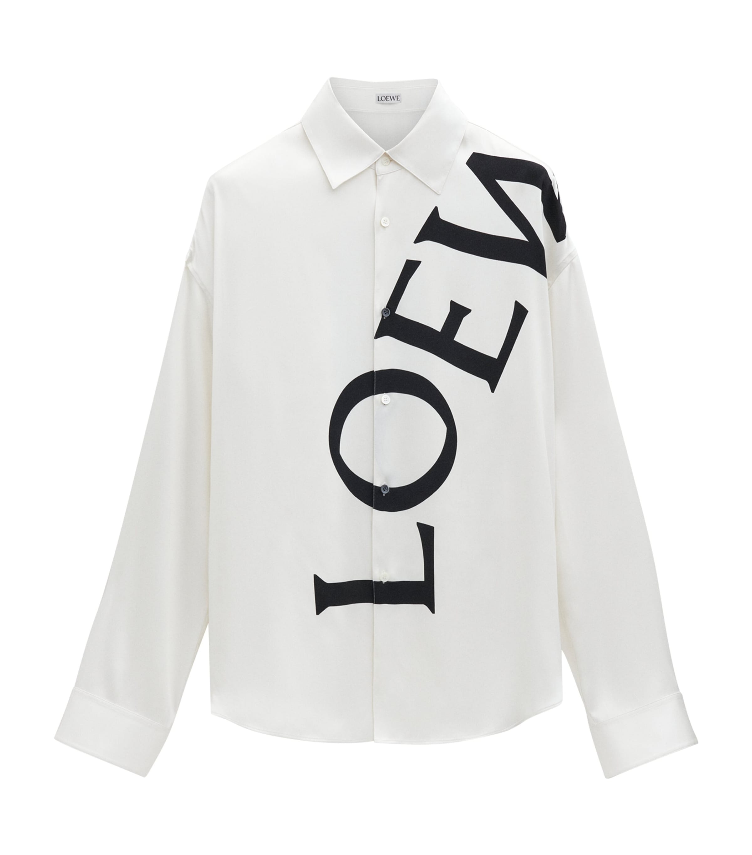 【希少】 未使用 LOEWE （ロエベ）silk shirt LOEWE White Silk Logo Shirt | Harrods HK