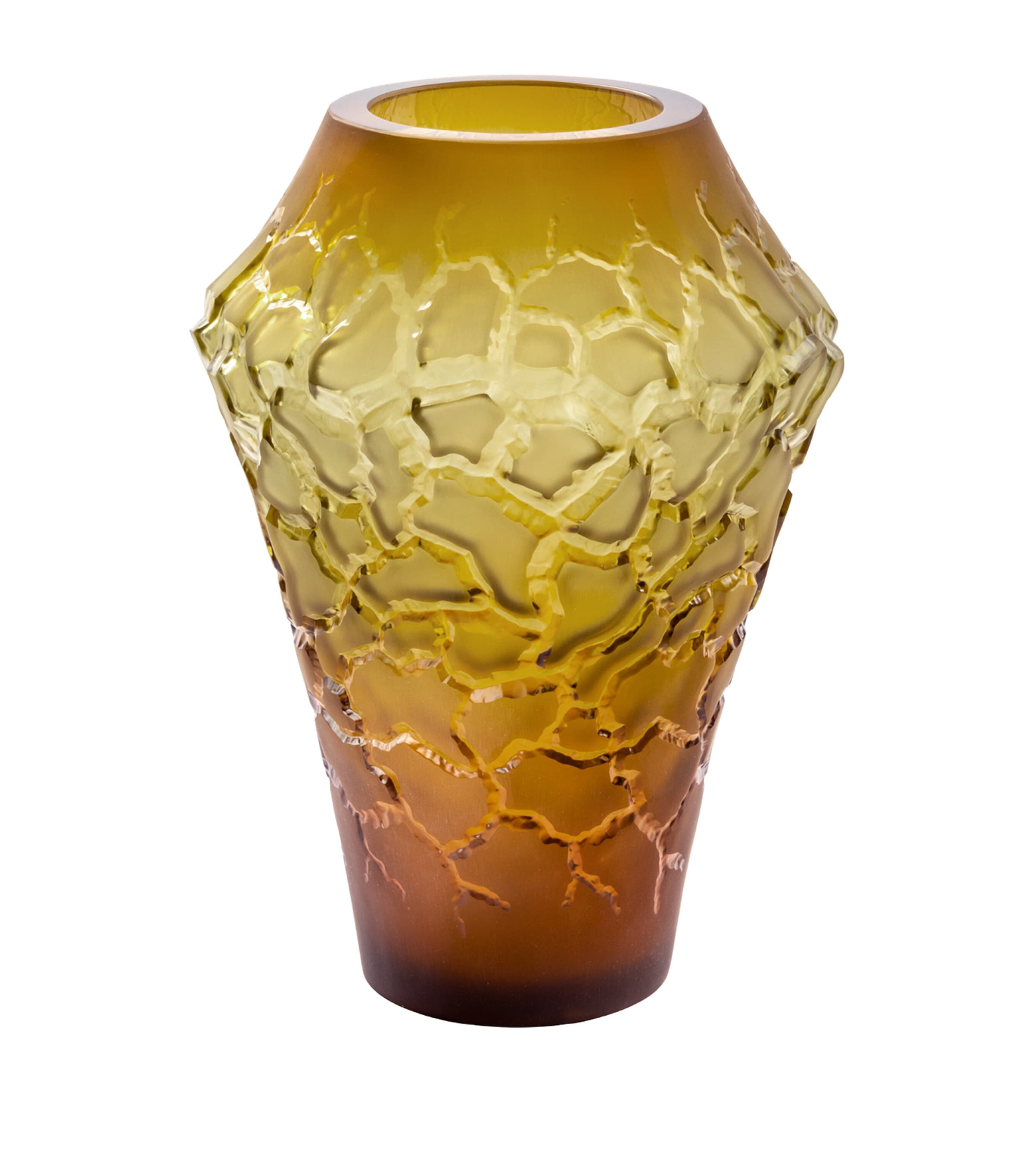 Lalique Crystal Caldera Vase (26cm) | Home Accessories | Vases | Designers | Lalique
