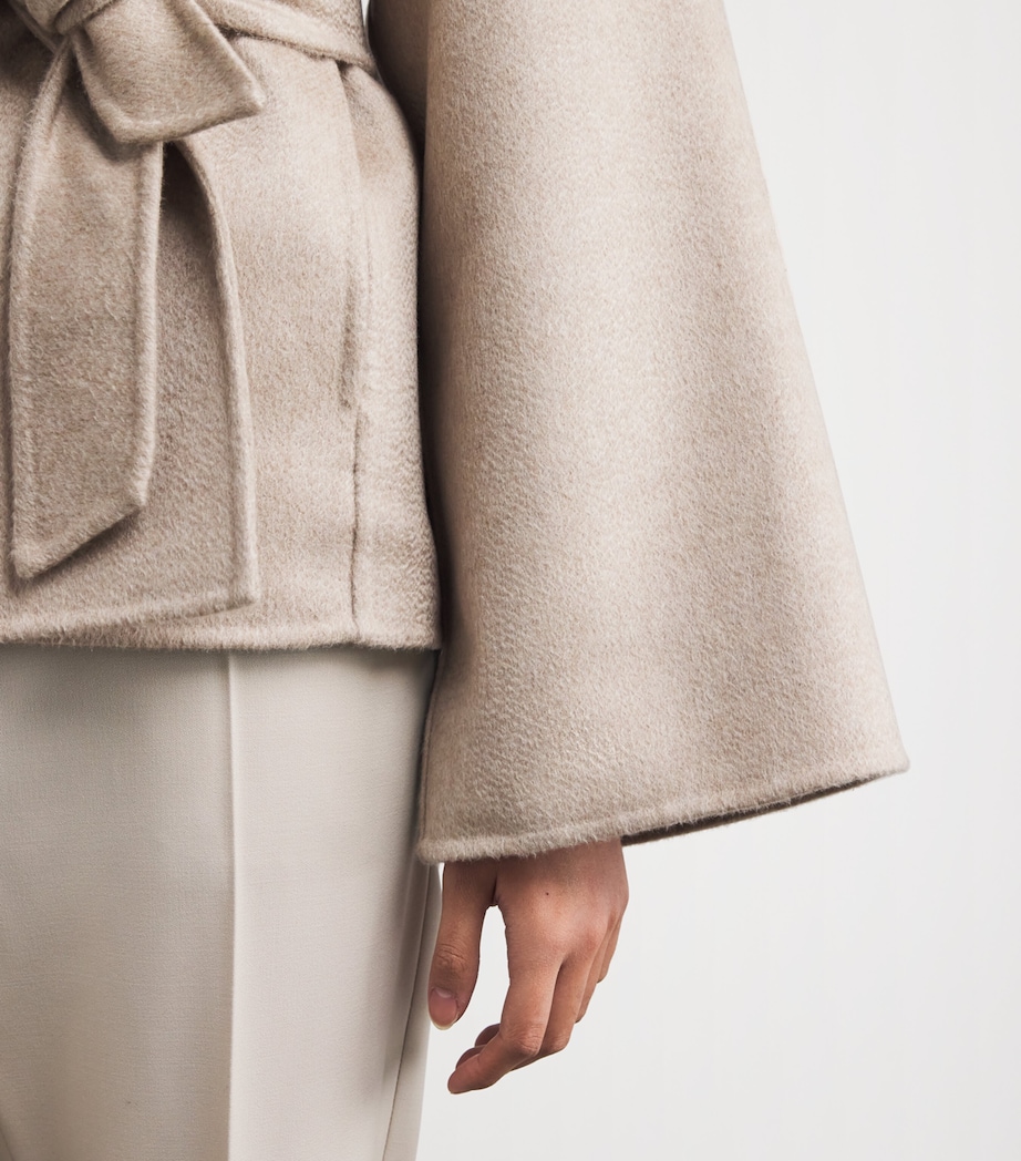 Cashmere Wrap Coat SAND Image 6