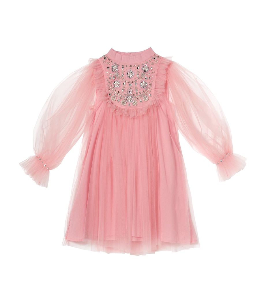 Tutu Du Monde Embellished Tumon Almas Dress (12-14 Years) Peach Blush Image 1