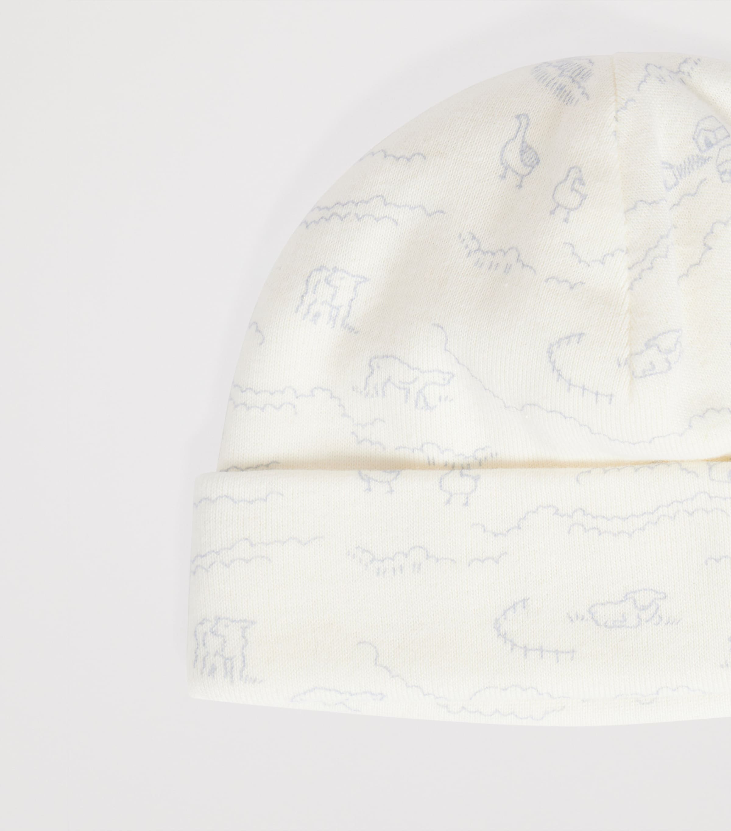 Bonpoint Cotton Sheep-print Hat In White