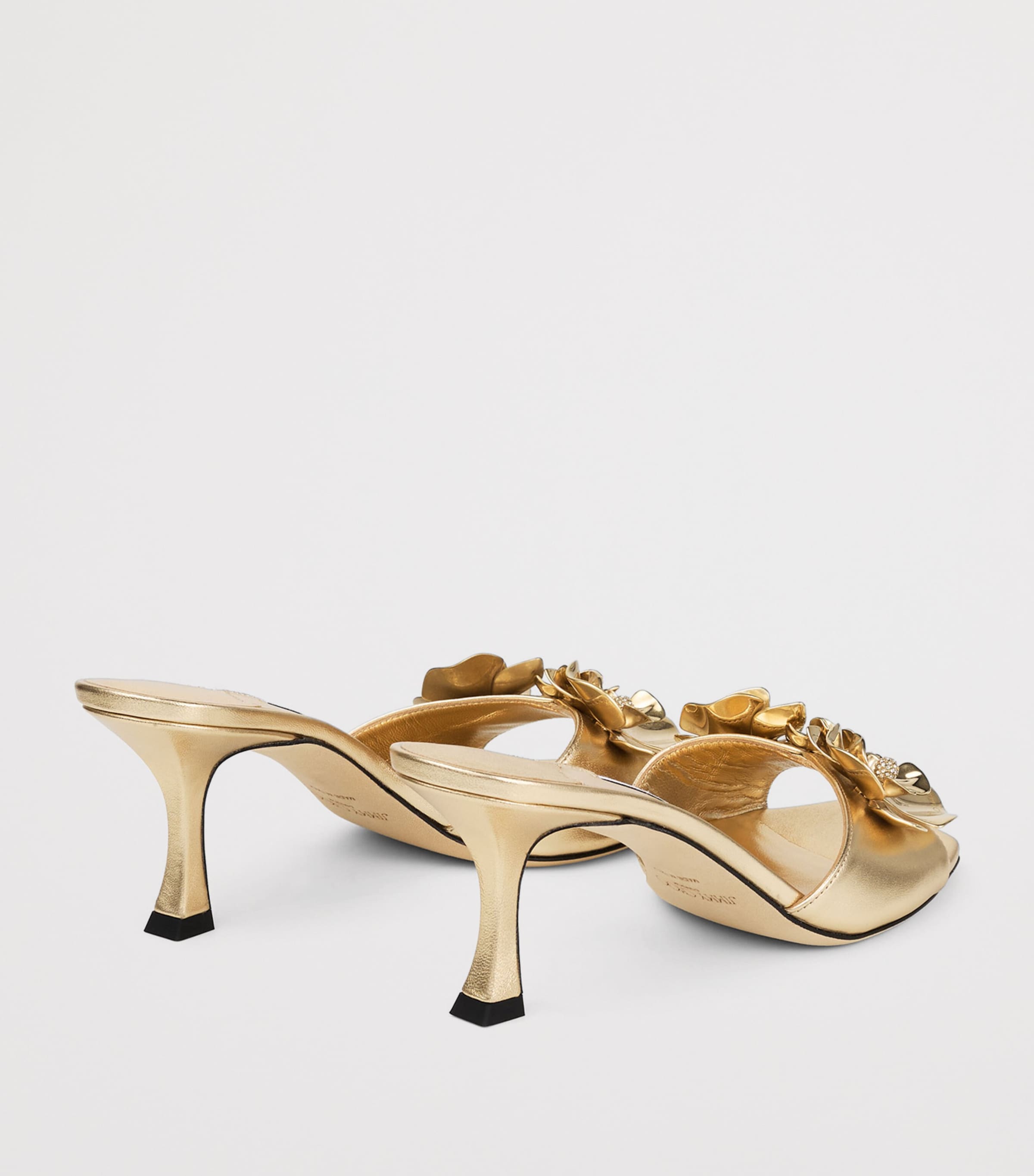Jimmy Choo Leather Skye Heeled Mules 70 Gold/metal Mix Image 3