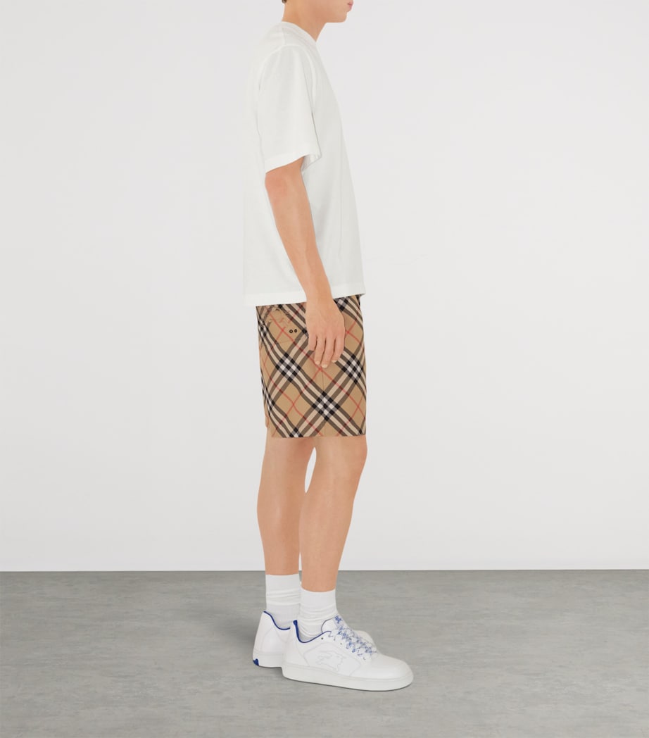 Woven Twill Check Shorts SAND IP CHECK Image 3