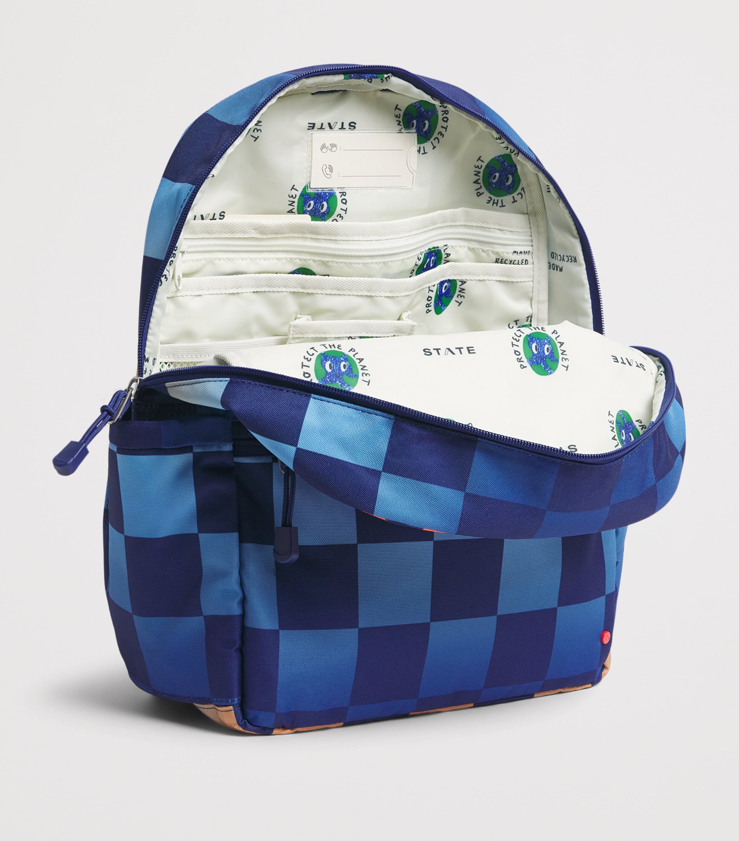STATE Bags Padded Check Kane Backpack Gradient Chckerboard Image 3