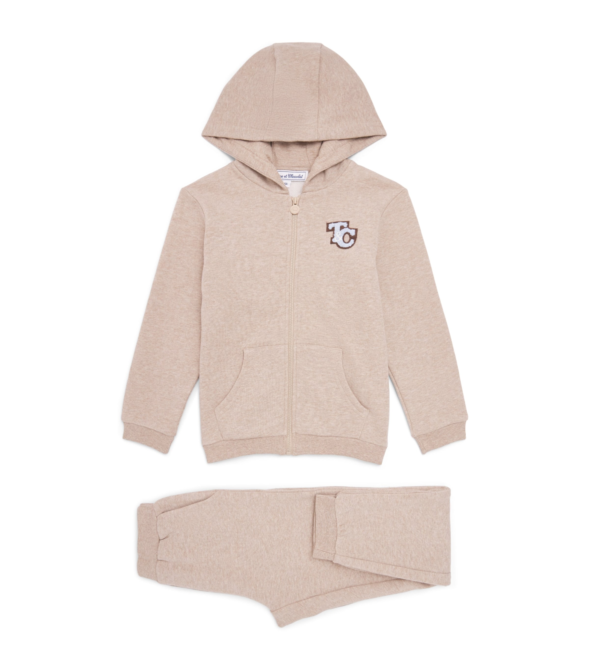 Tartine et Chocolat Cotton Zip-Up Hoodie and Sweatpants Set (3 Months-6 Years) Chiné Image 1