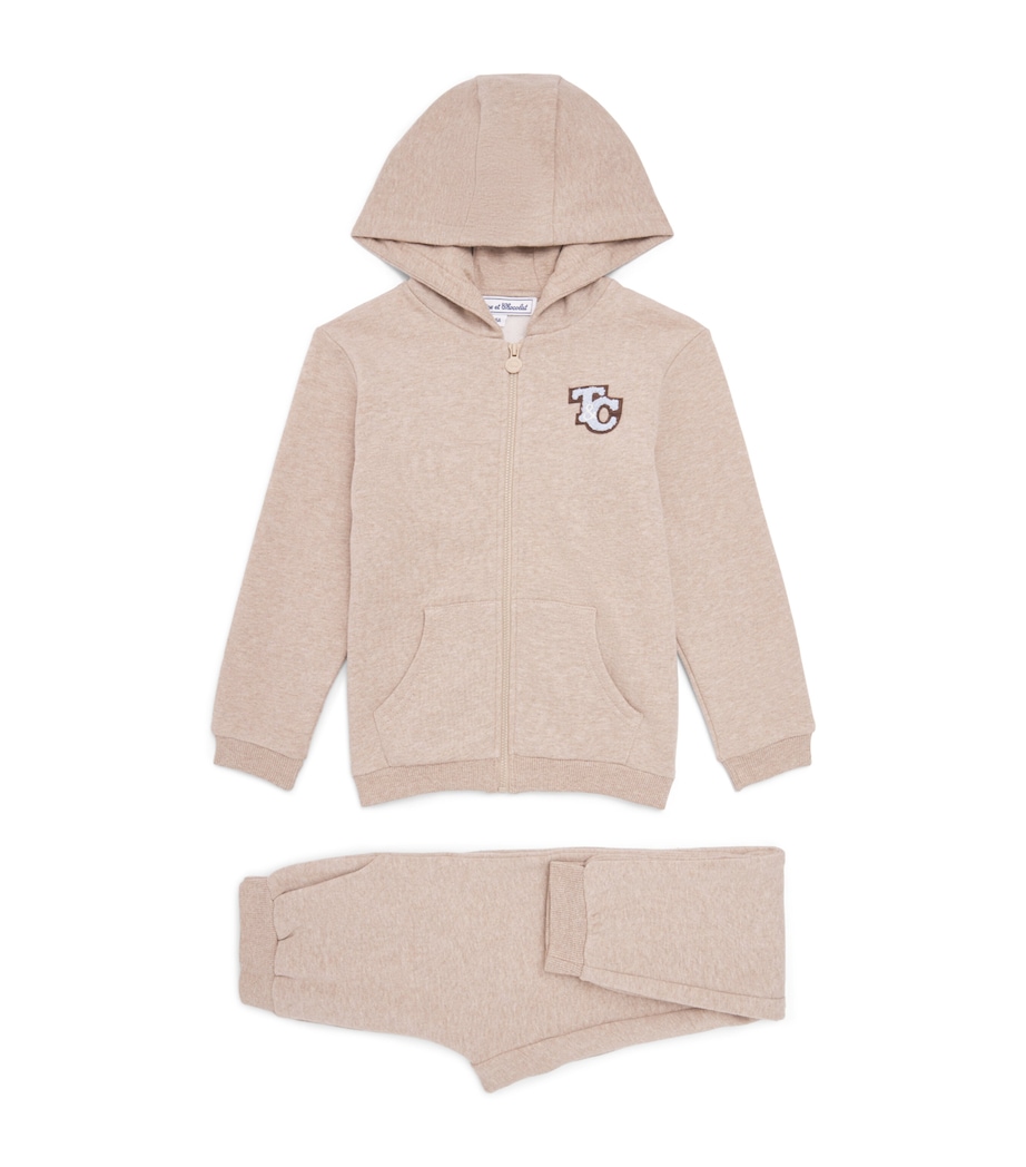 Tartine et Chocolat Cotton Zip-Up Hoodie and Sweatpants Set (3 Months-6 Years) Chiné Image 1