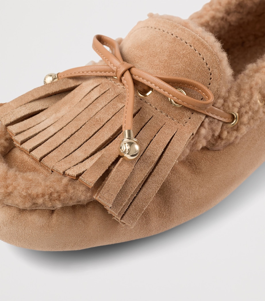 Manon Flat Suede-Shearling Loafers TOFFEE/TOFFEE Image 5