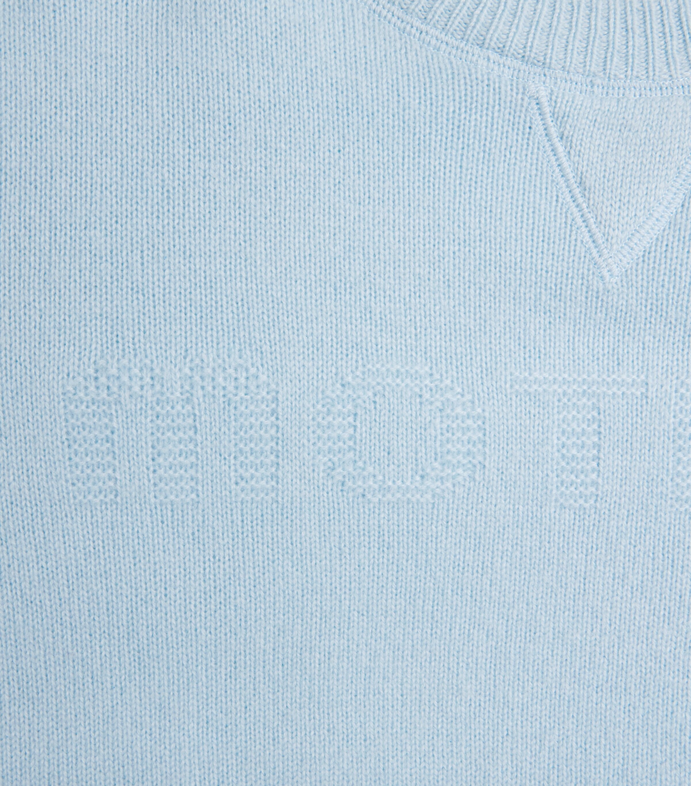 MOTHER Womens Cashmere Logo Sweater Ltb Light Blue Image 6