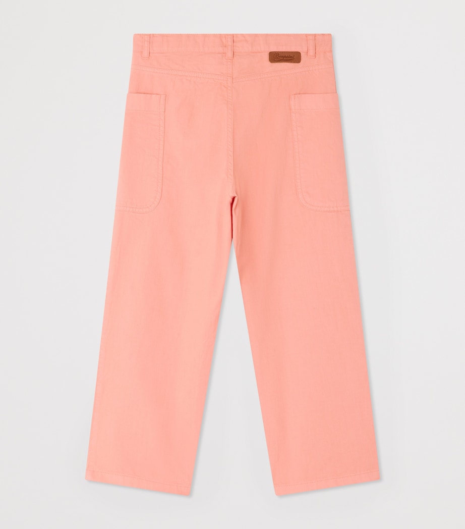 Bonpoint Cotton Looping Trousers (10-14 Years) Rose Bonbon Image 2