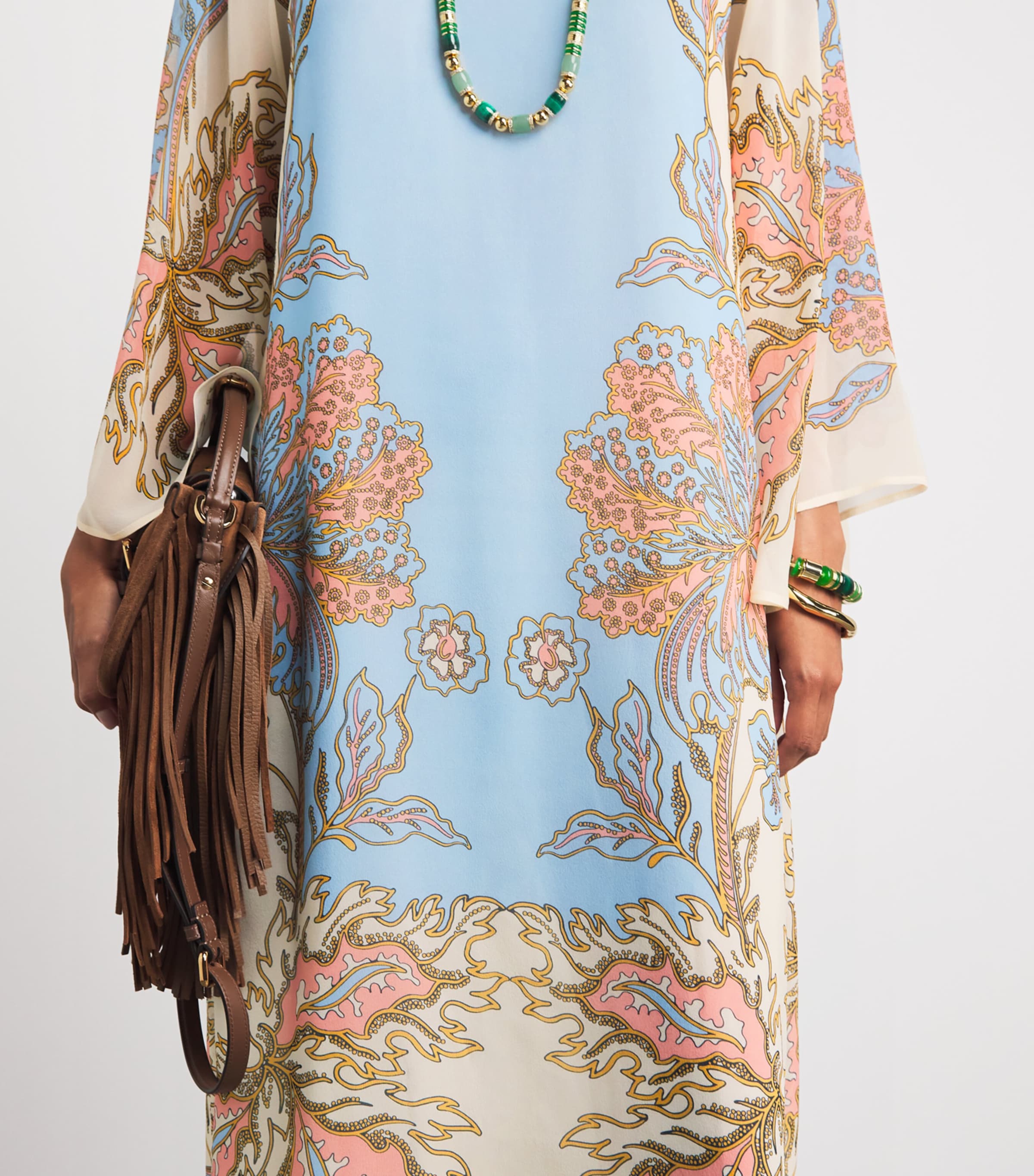 La Doublej Womens Silk Magnifico Midi Dress Swathe Placée Image 5