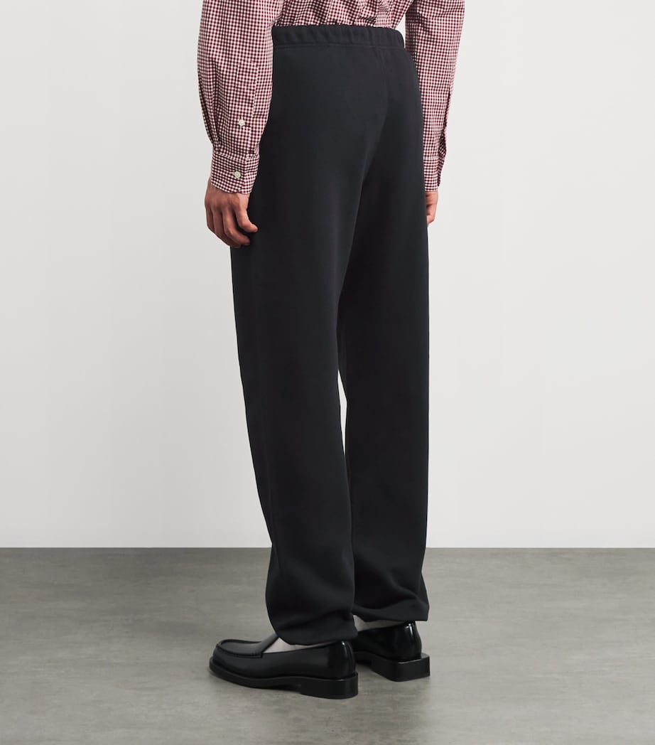 Cotton-Blend Logo Sweatpants JET BLACK Image 4