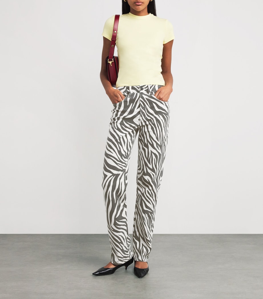 Zebra Good Icon Straight Jeans 002CLOUD WHITE ZEBRA Image 2