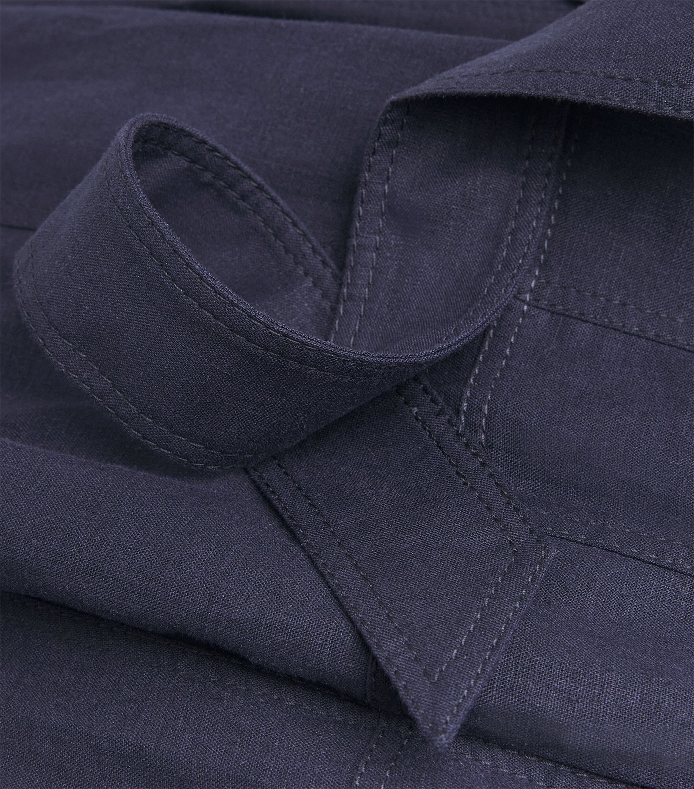 ME+EM Womens Creaseless Linen-Blend Midi Dress Navy Image 6
