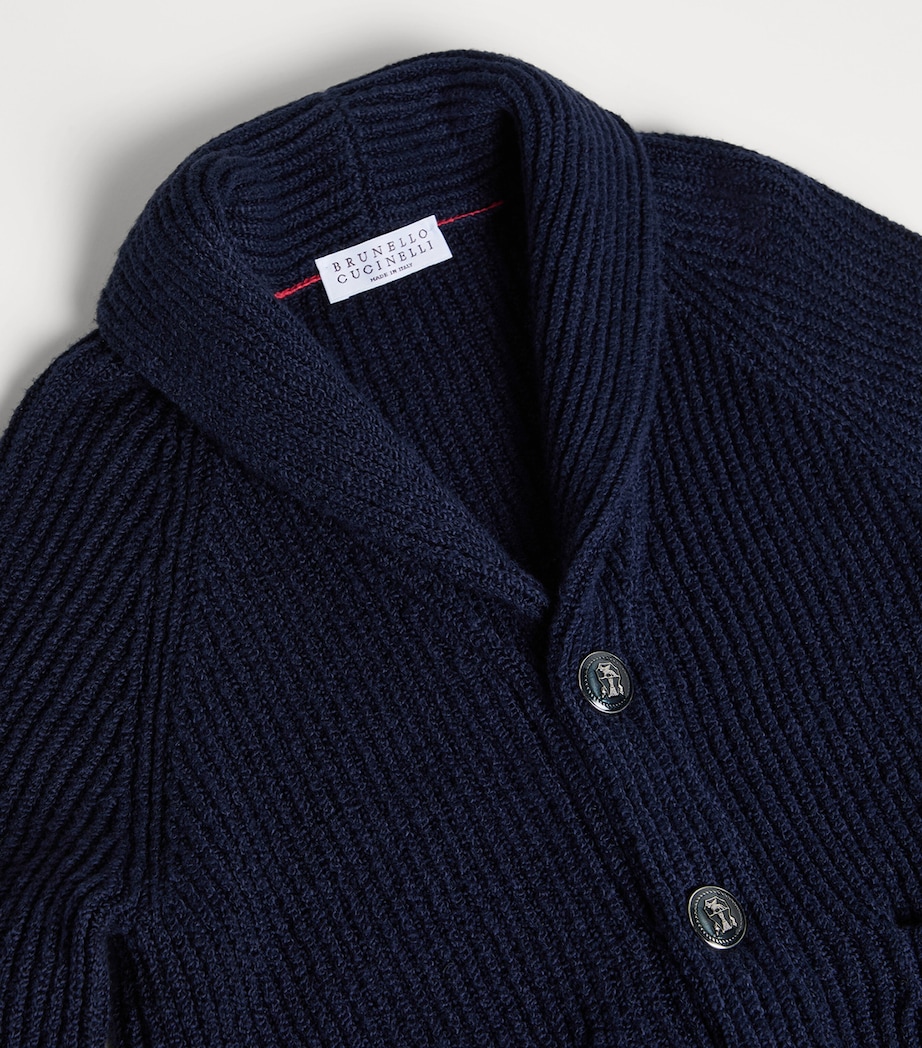 Brunello Cucinelli Kids Malfilé Cotton Cardigan (4-6 Years) Image 3