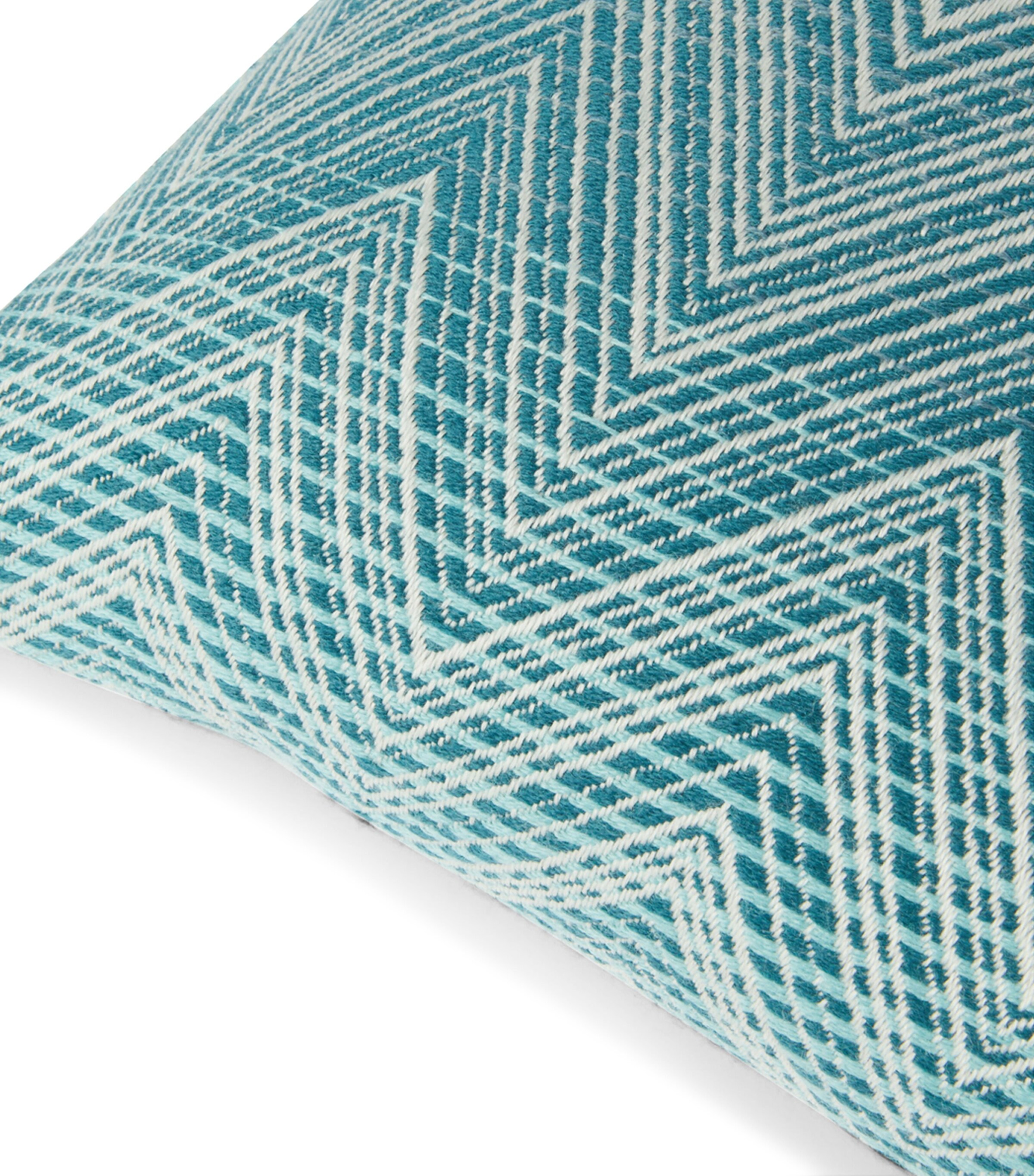 Missoni Home Wool Timmy Cushion (40cm x 40cm) Teal/white Image 2