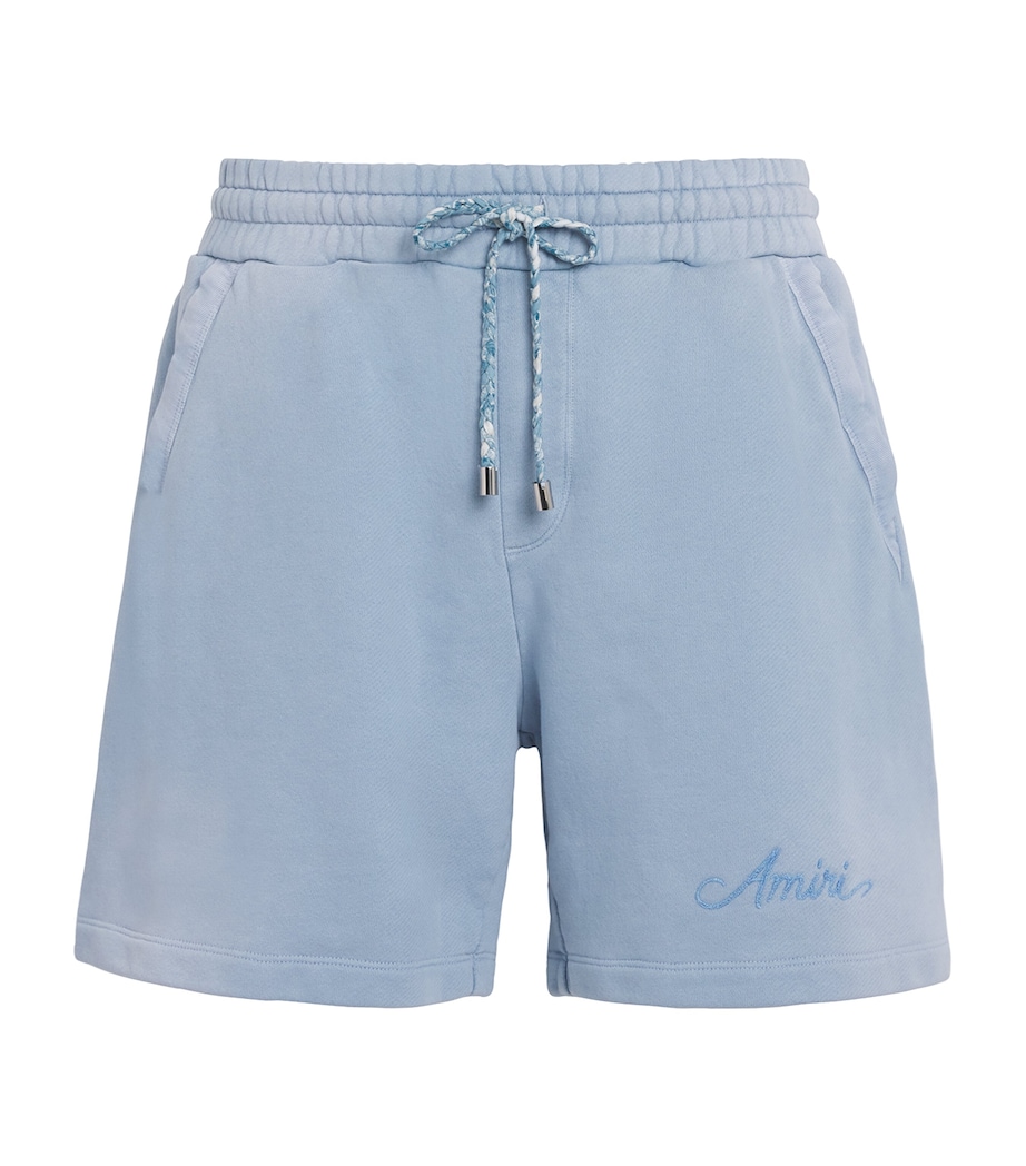 Cotton Bleach Bandana Sweatshorts ASHLEY BLUE Image 1