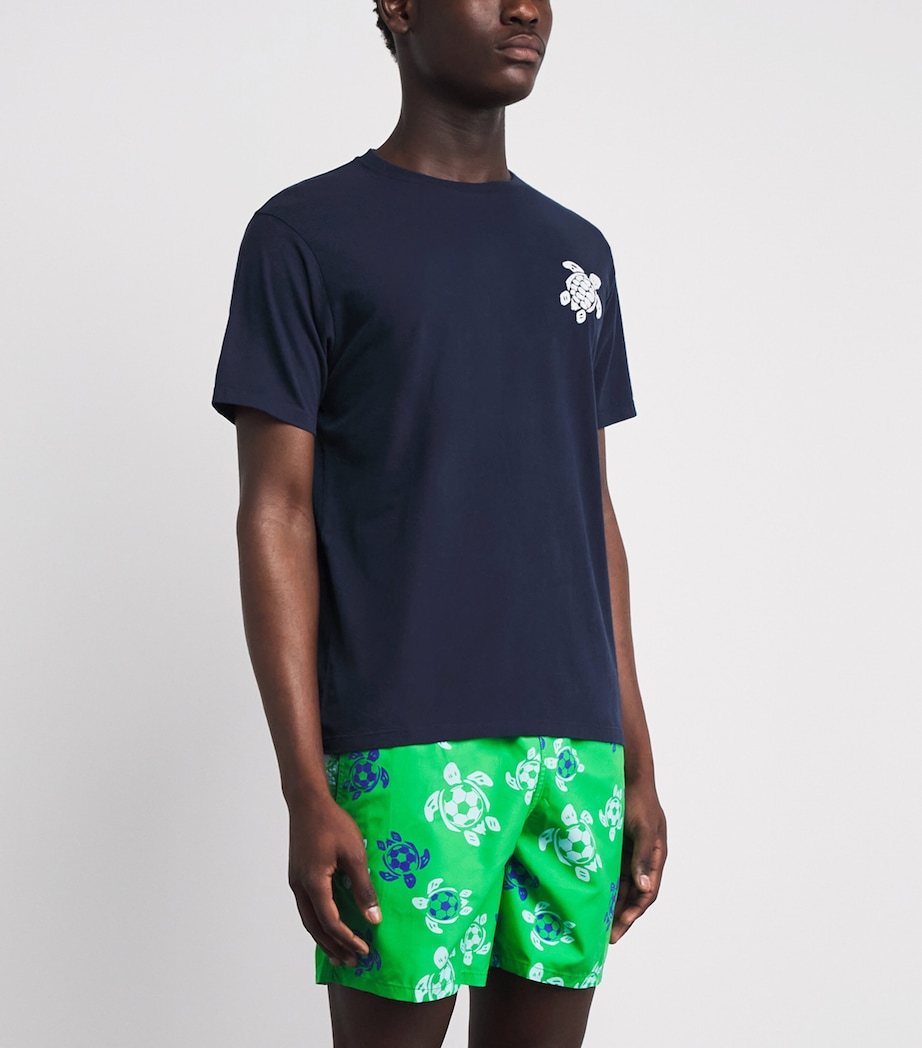 Vilebrequin Mens Organic Cotton Turtle T-Shirt Bleu Marine Image 4