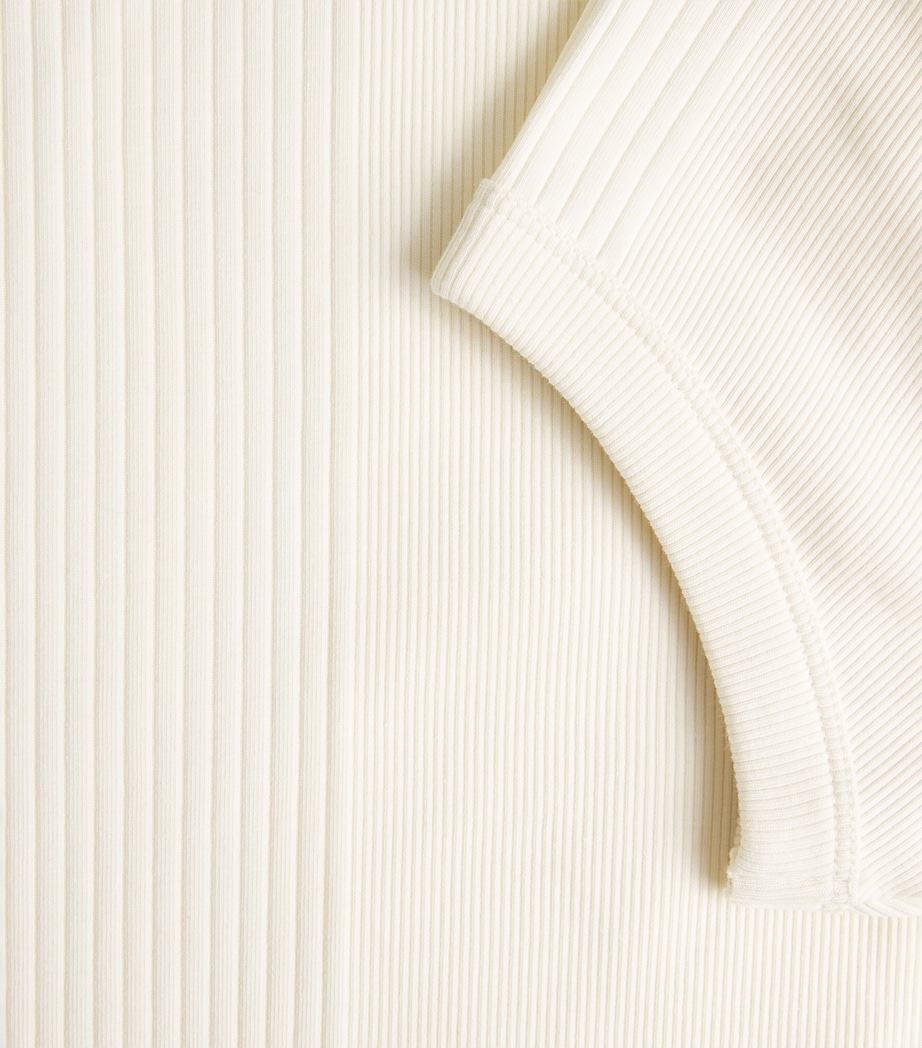 ME+EM Womens Stretch-Cotton Rib T-Shirt Cream Image 6