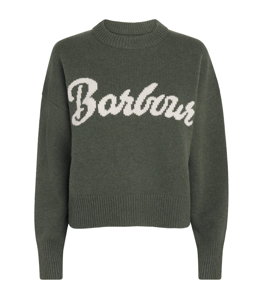 Barbour Womens Wool Ivybridge Sweater Olive Image 1